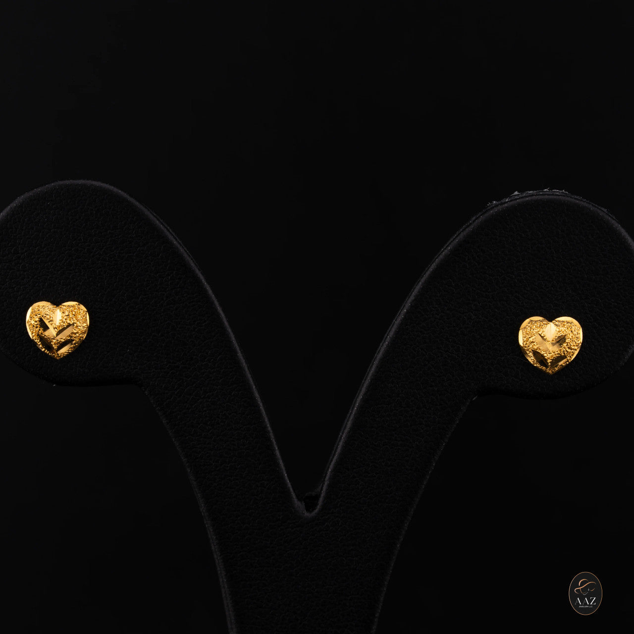 Heart Studs 22K Gold Earrings