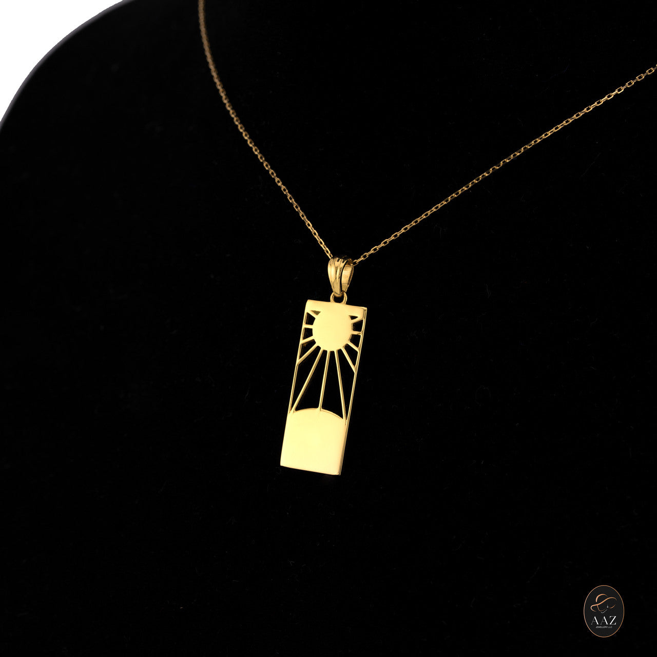 Hanafuda 18K Gold Necklace left angle