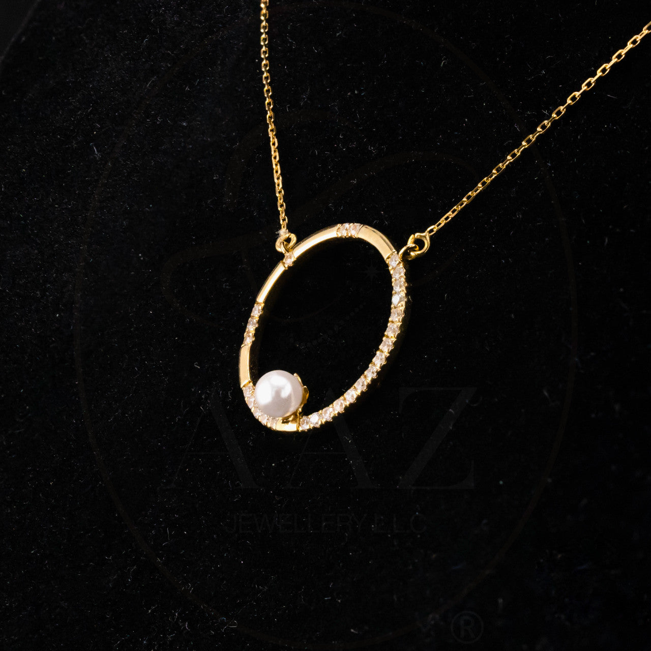 Pearl Orbit 18K Gold Necklace