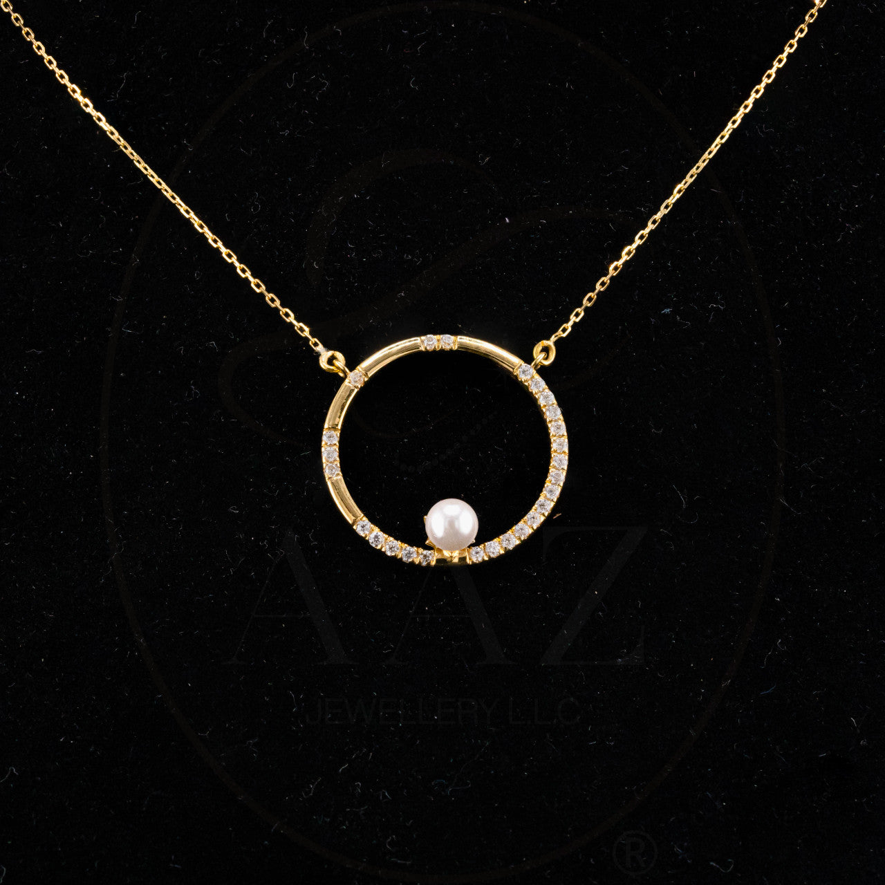 Pearl Orbit 18K Gold Necklace