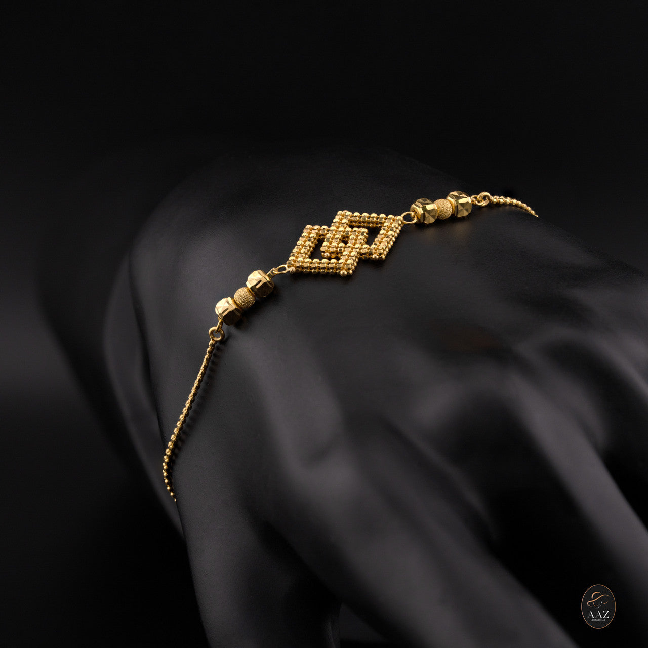 Square Beads 22K Gold Bracelet