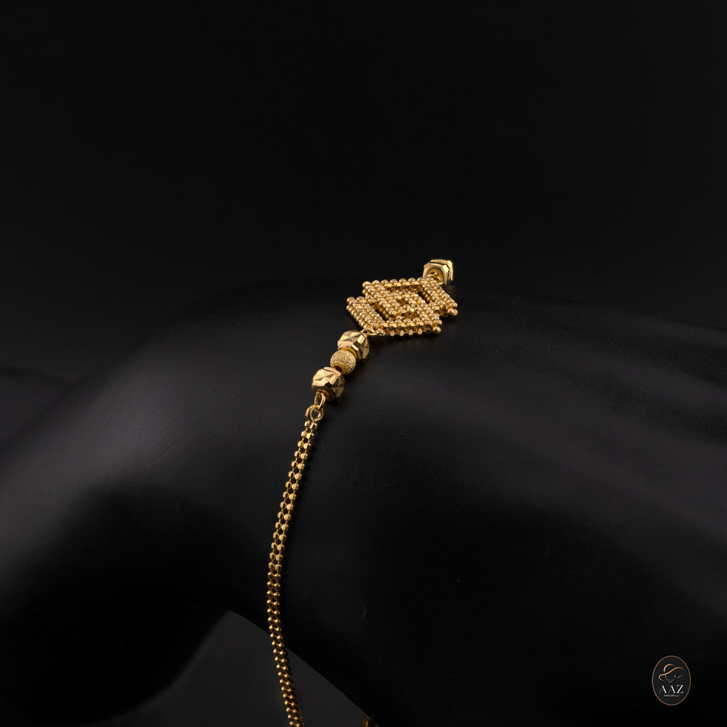 Square Beads 22K Gold Bracelet