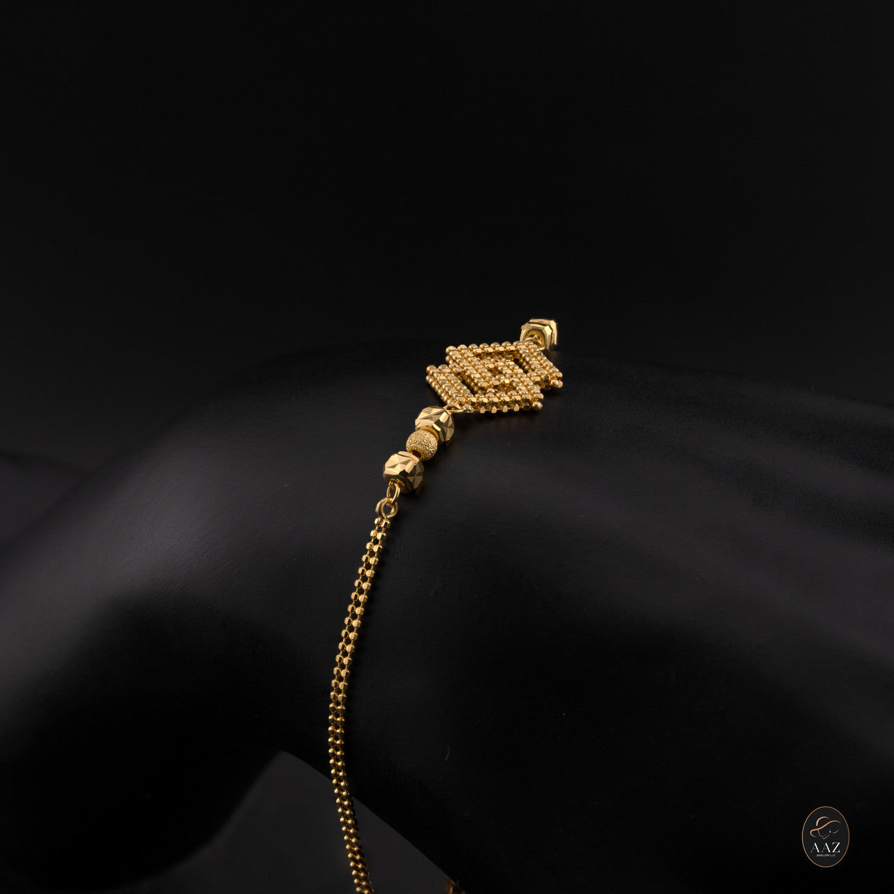 Square Beads 22K Gold Bracelet