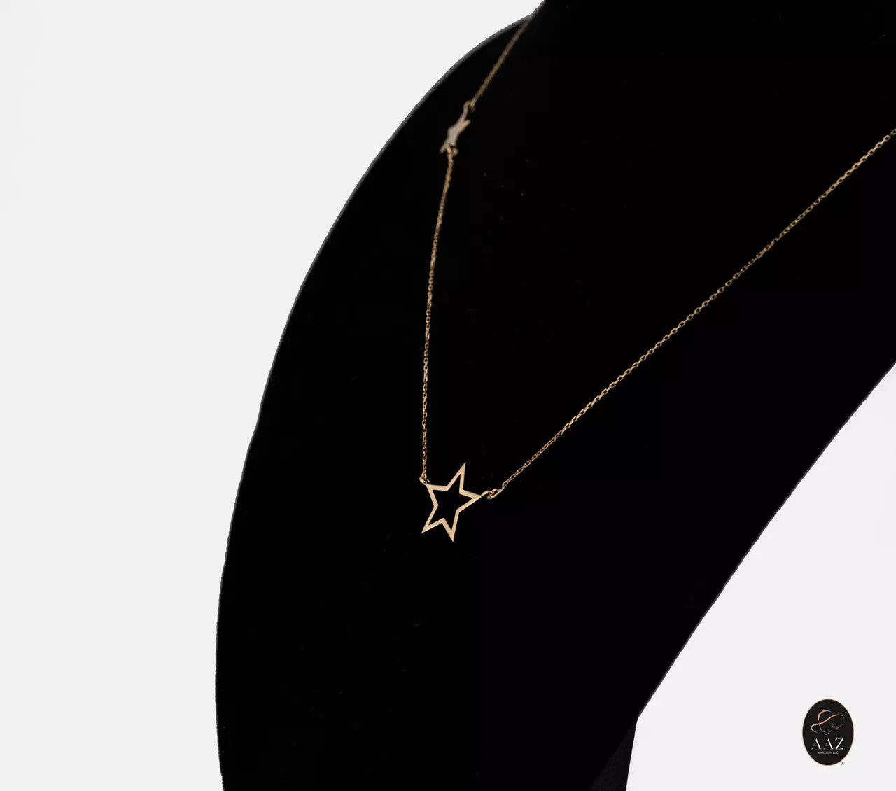 Two Stars 18K Gold Necklace left