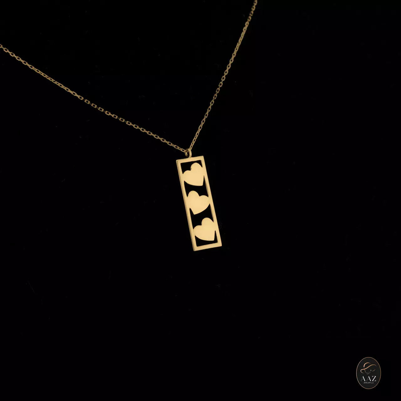 Three Hearts 18K Gold Pendant