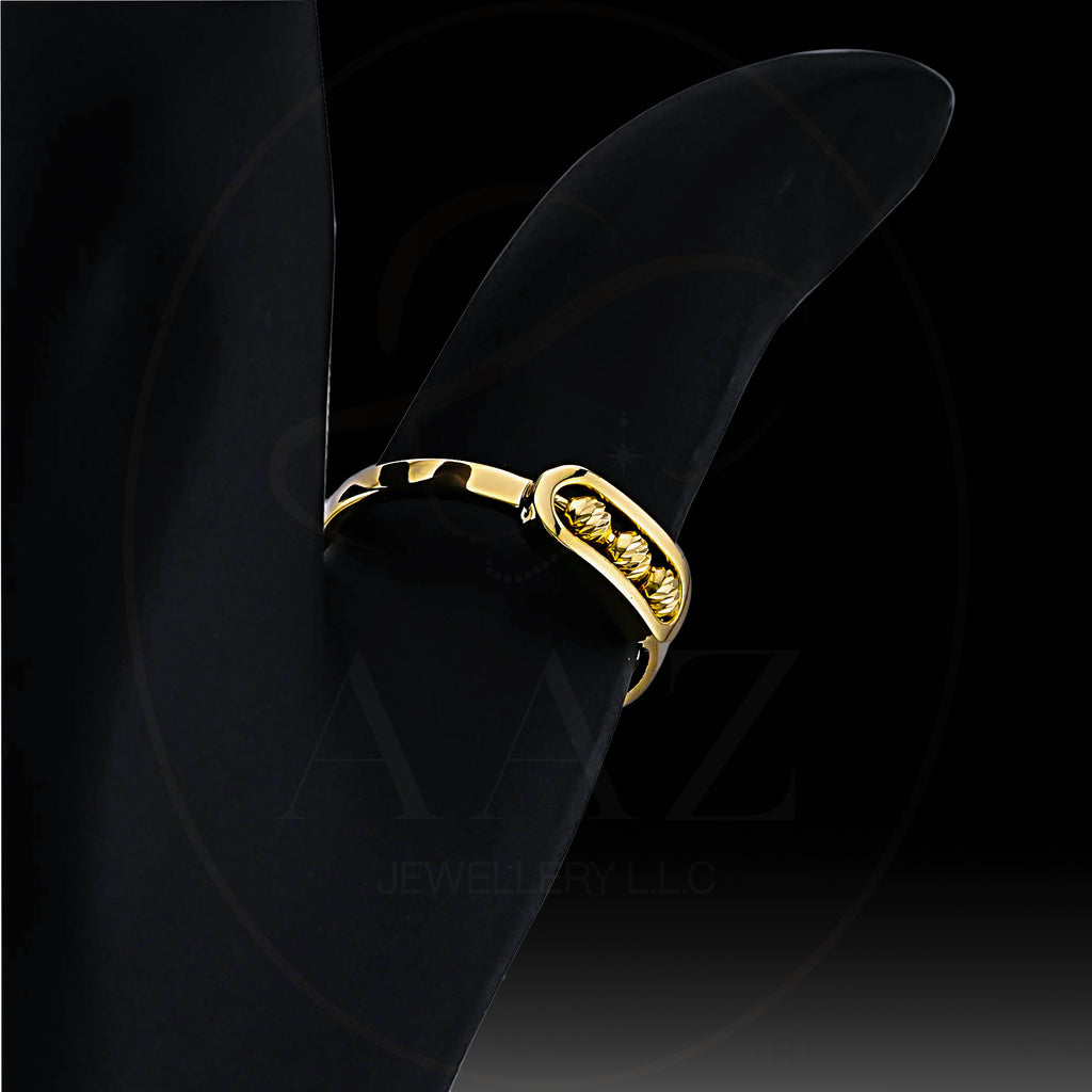 خاتم ثلاثي الكرة من الذهب عيار 18 قيراطًا