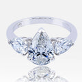 Pear Drop Natural Diamonds 18K Gold Ring – 3.13 Carat GIA Certified
