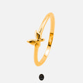 Elegant Butterfly 18K Gold Ring