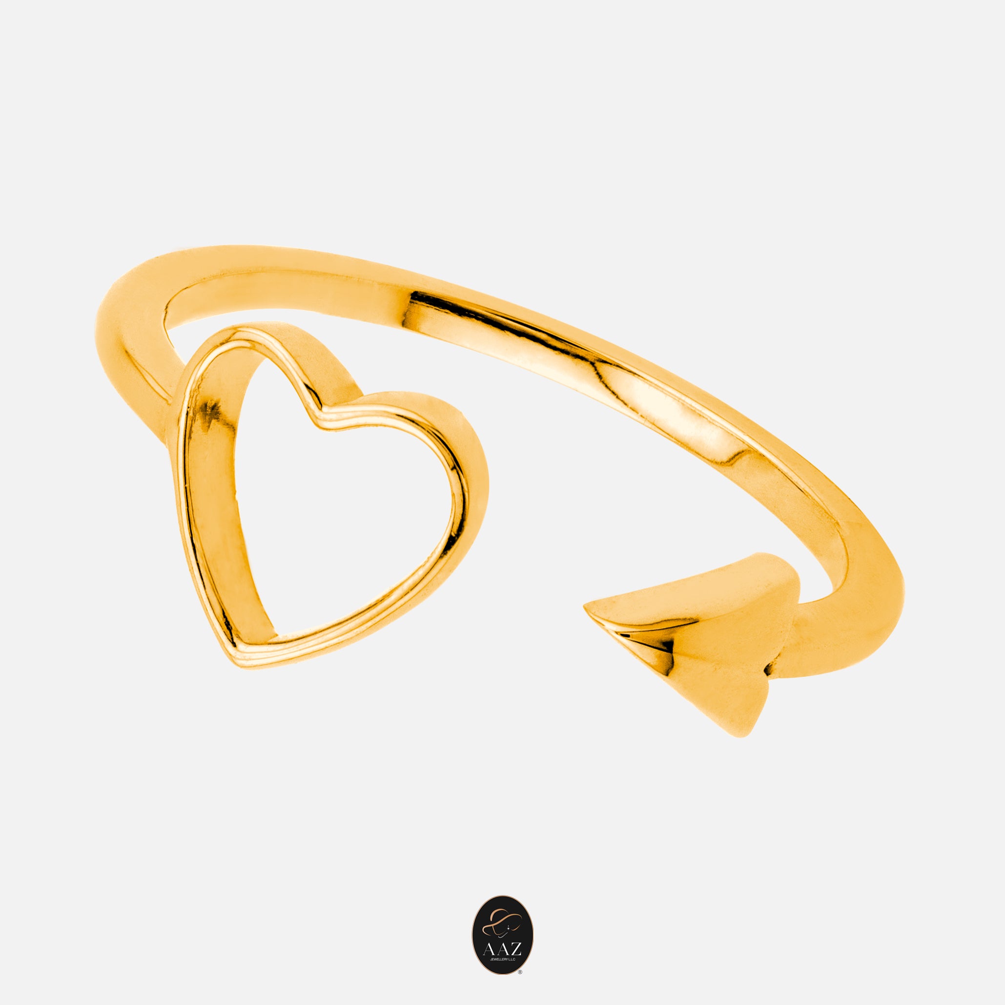 Heart Arrow 18k Gold Ring