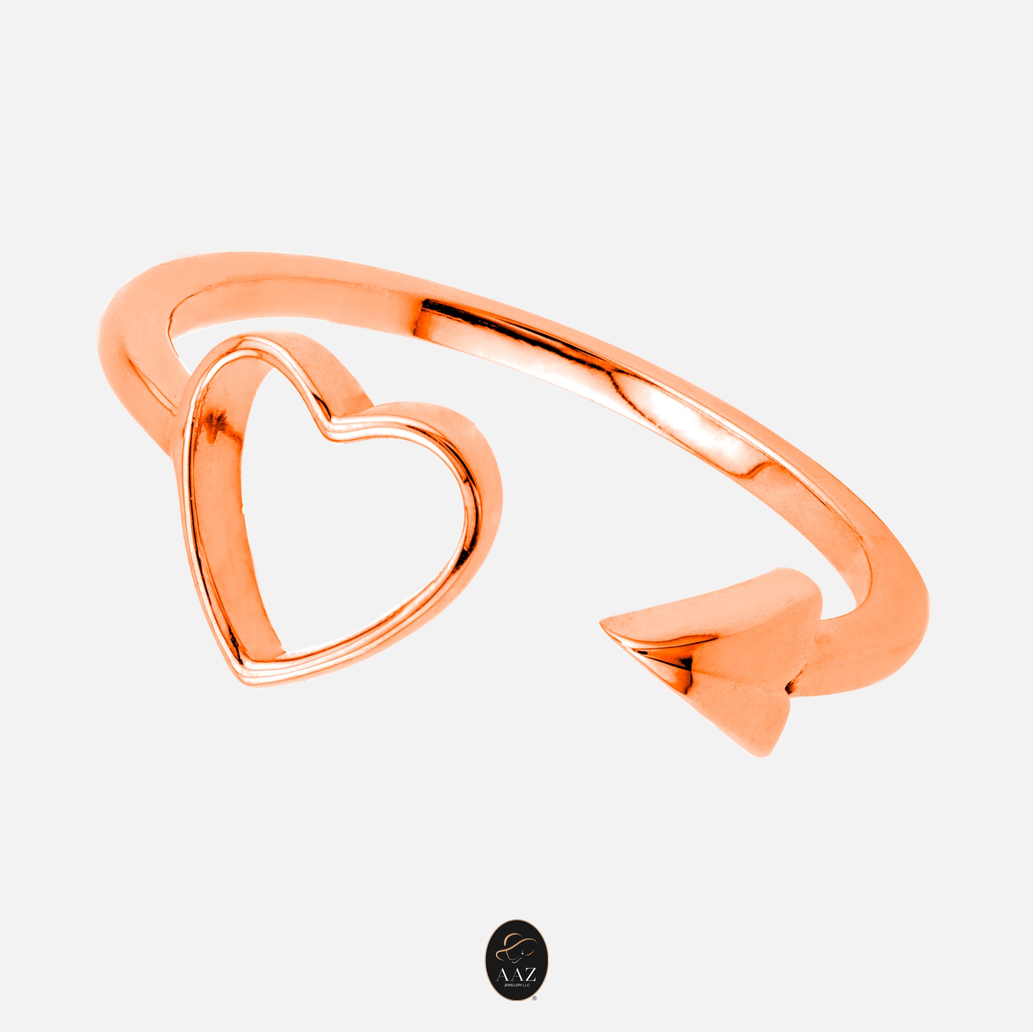 Heart Arrow 18k Gold Ring