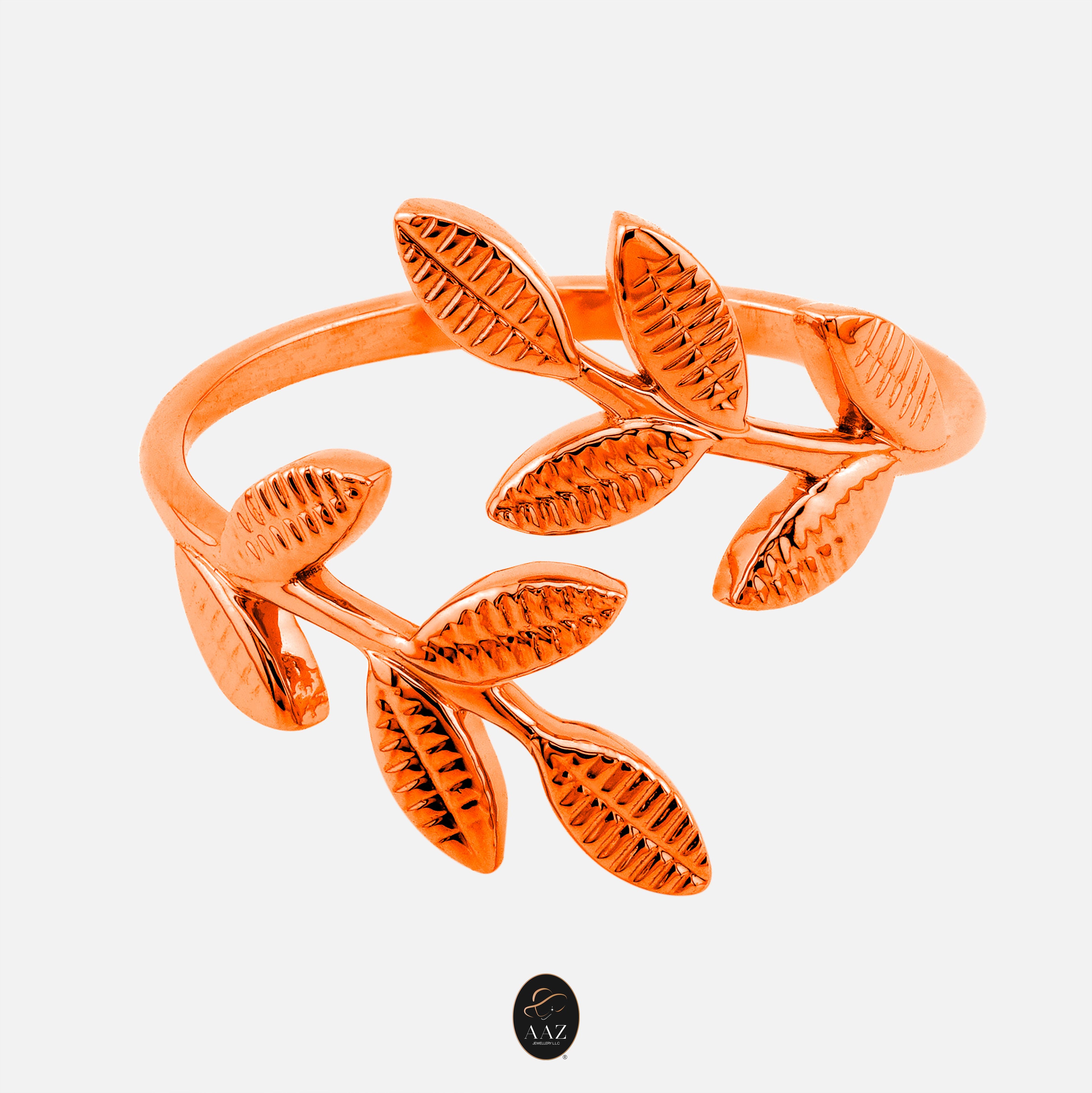 Twin Leaves 18K Gold Ring