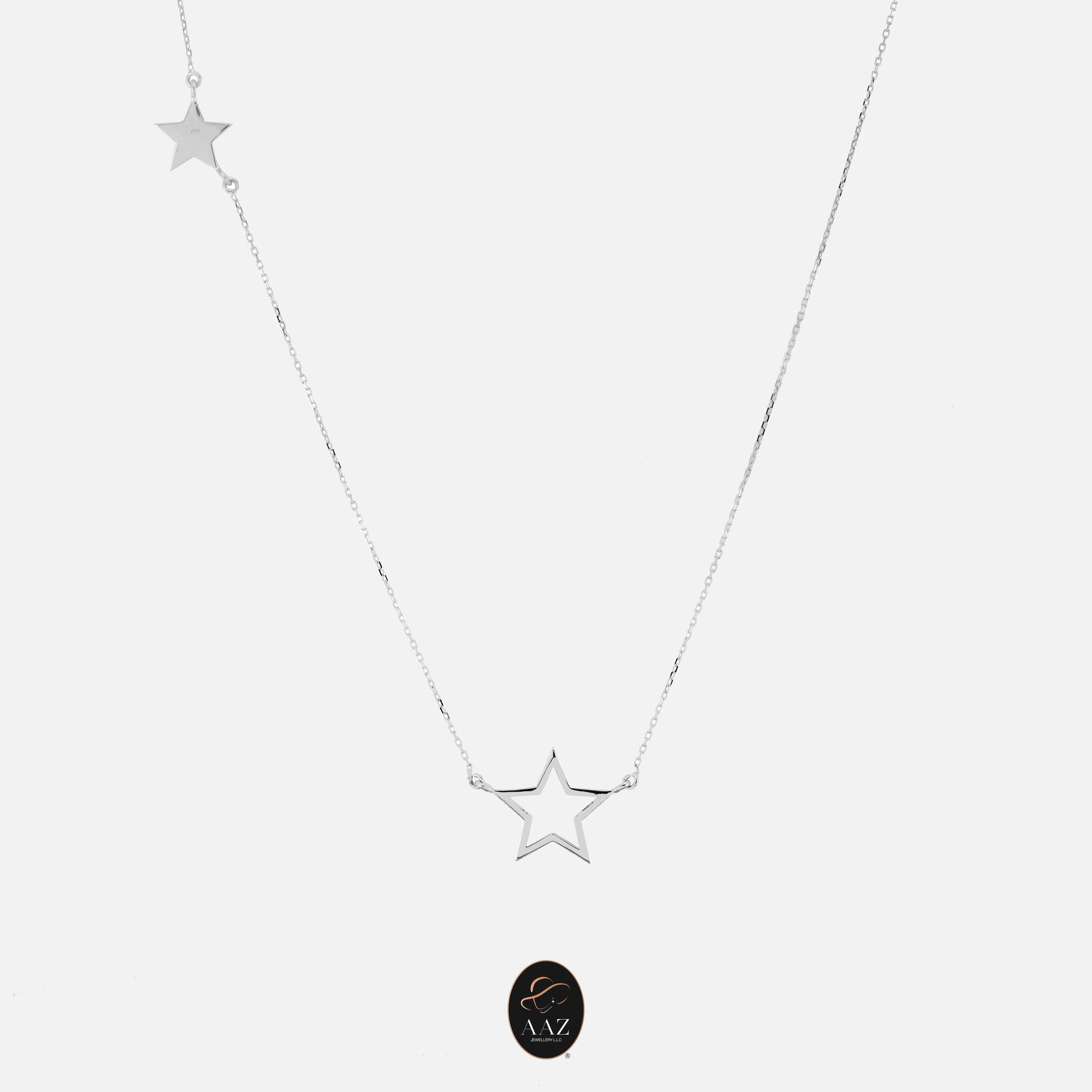 Two Stars 18K Gold Necklace