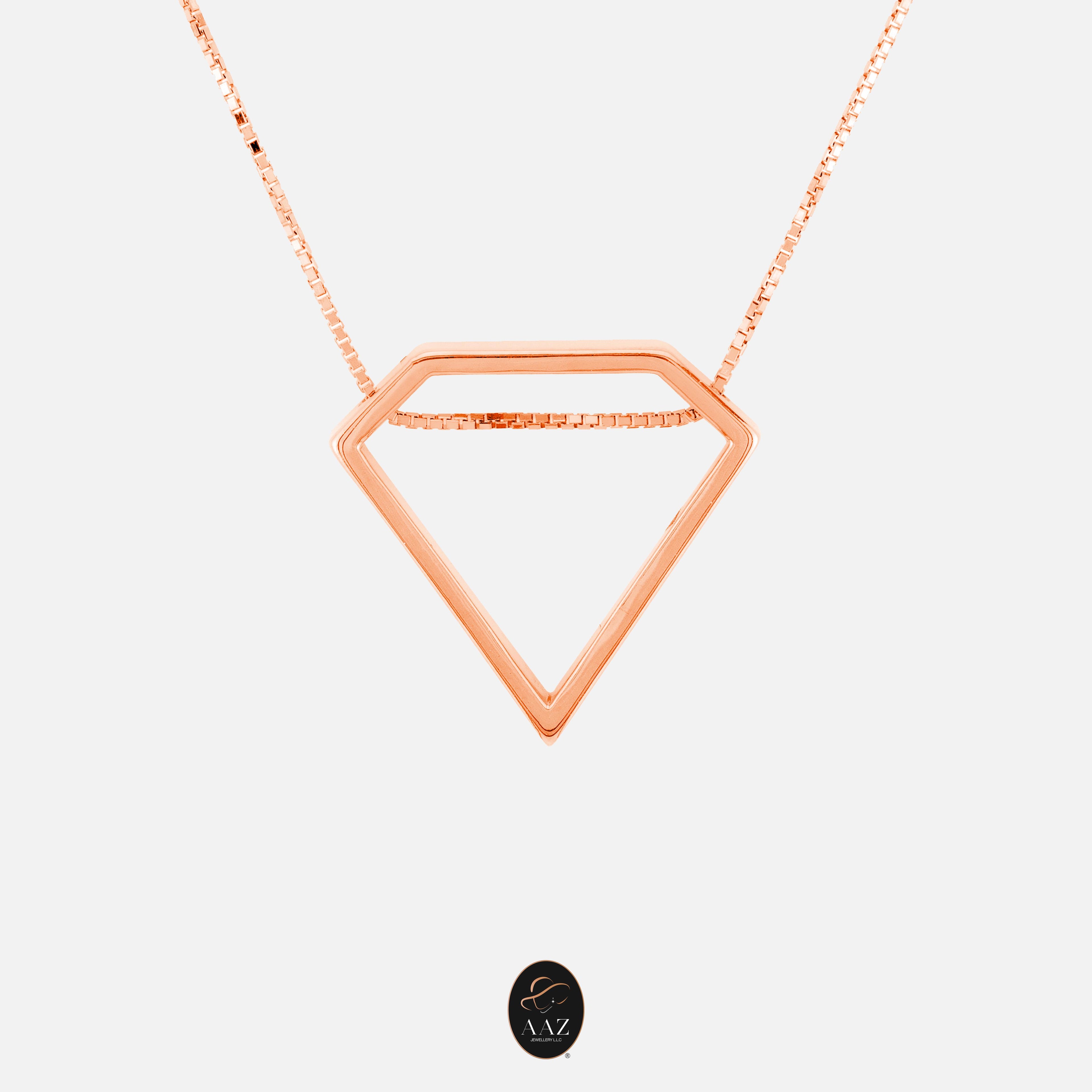 Diamond Shape 18K Gold Necklace