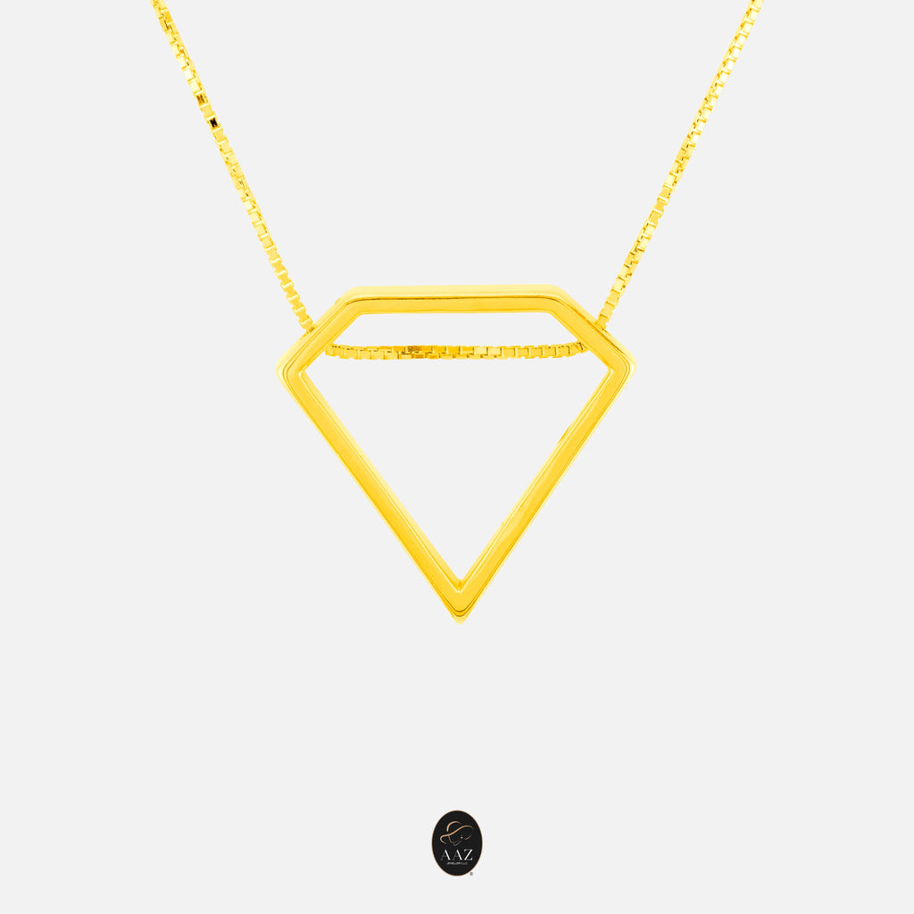 Diamond Shape 18K Gold Necklace