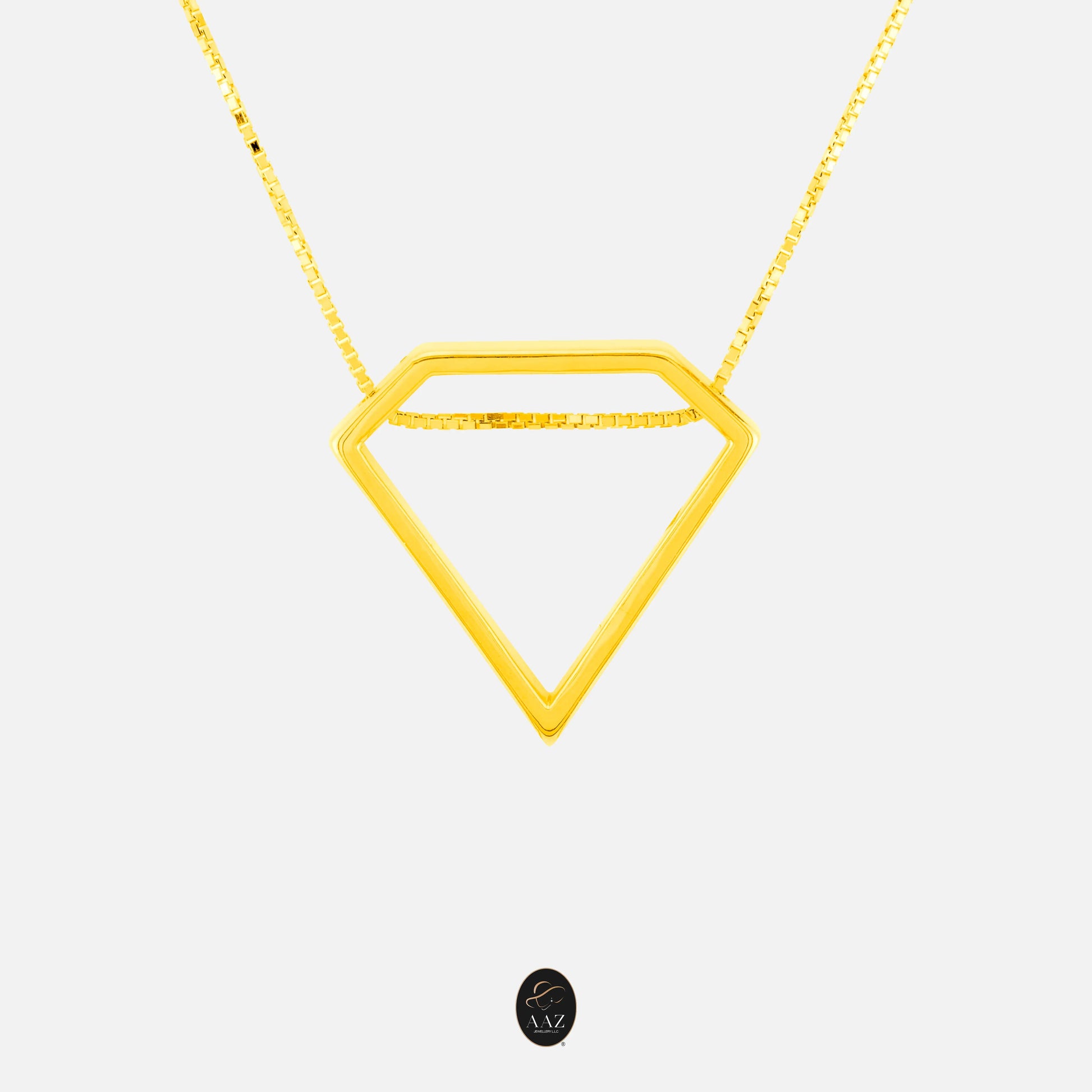 Diamond Shape 18K Gold Necklace