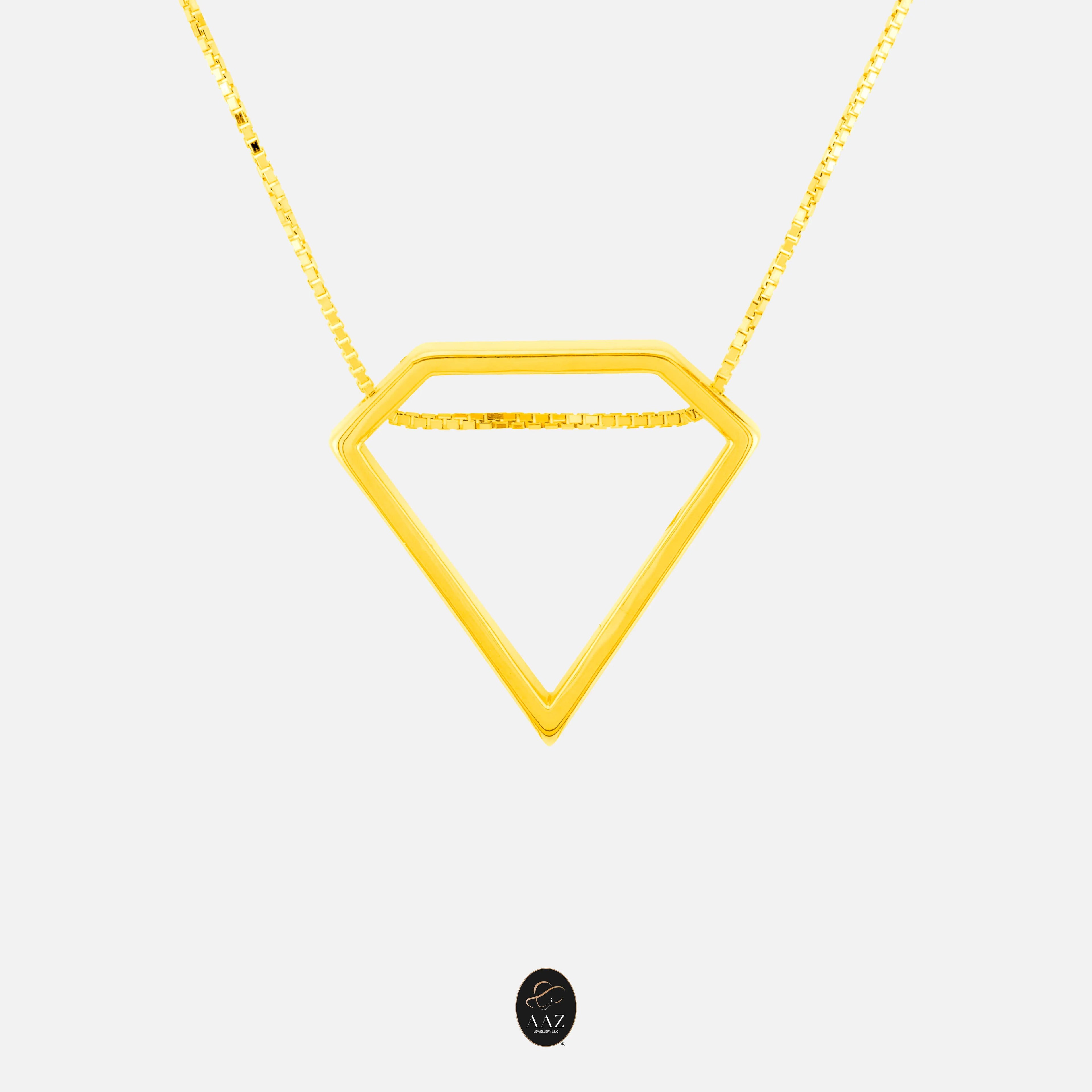 Diamond Shape 18K Gold Necklace