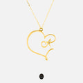 قلادة من الذهب عيار 18 قيراطًا على شكل قلب