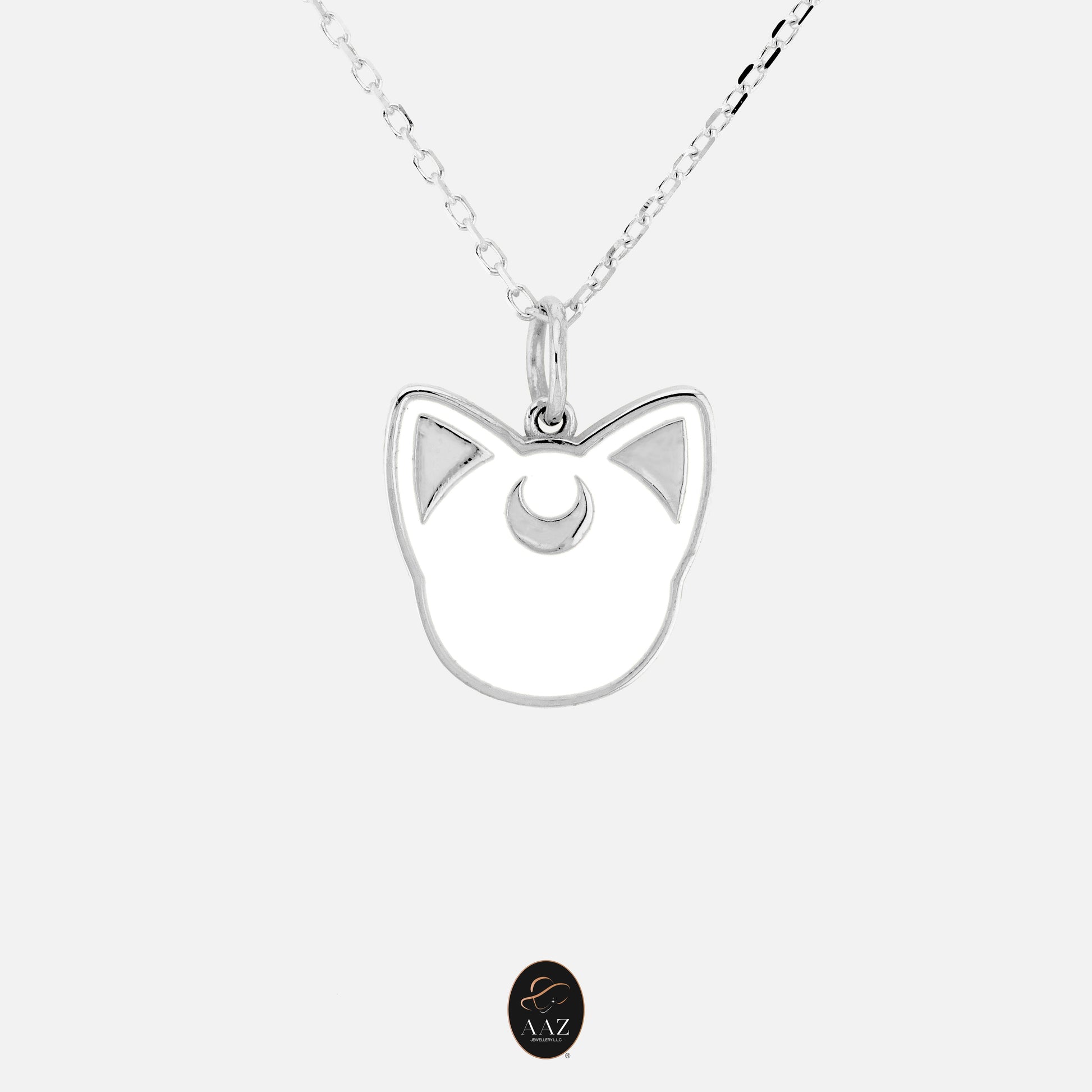 Sailor Moon White Cat 18K Gold Necklace