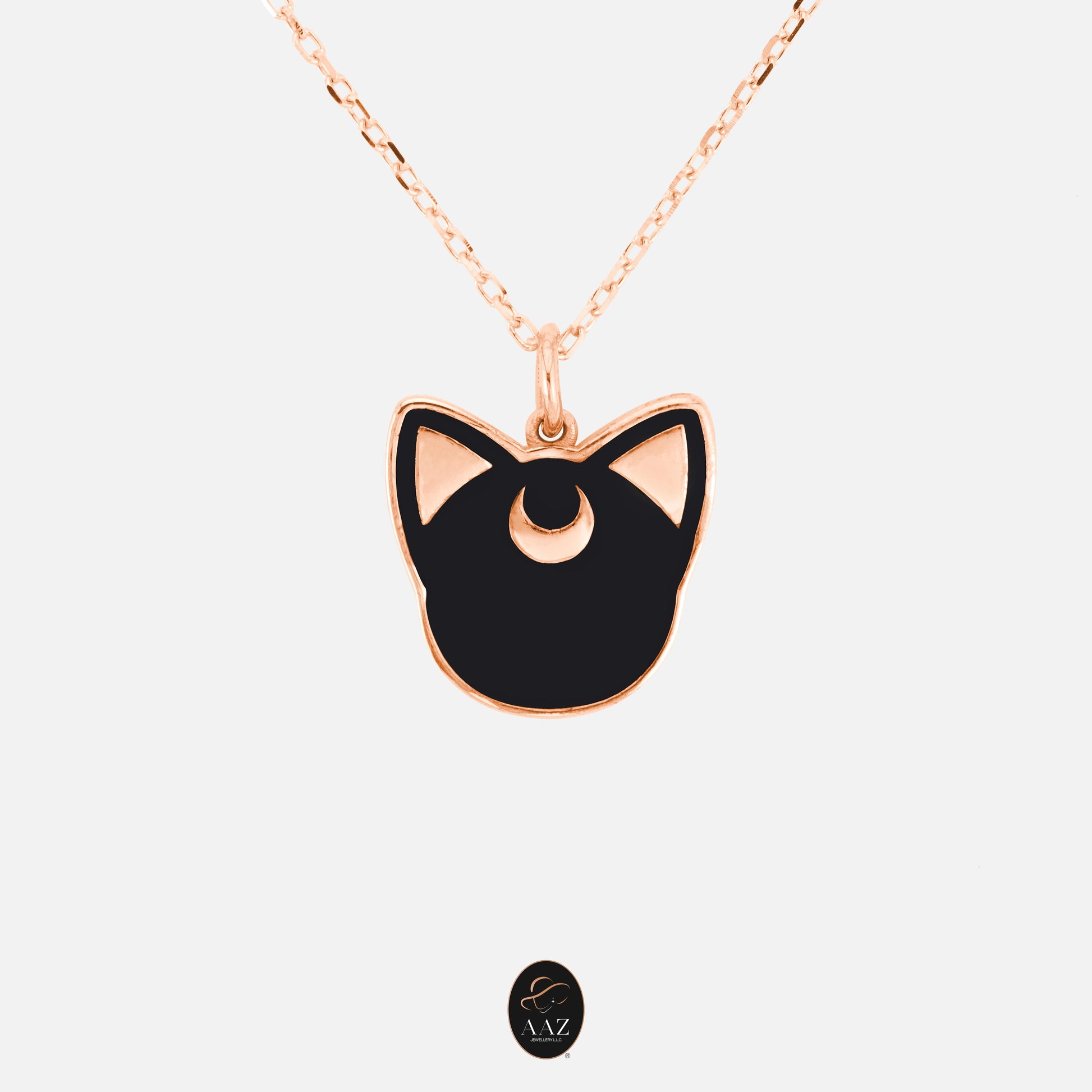 Sailor Black Cat 18K Gold Necklace