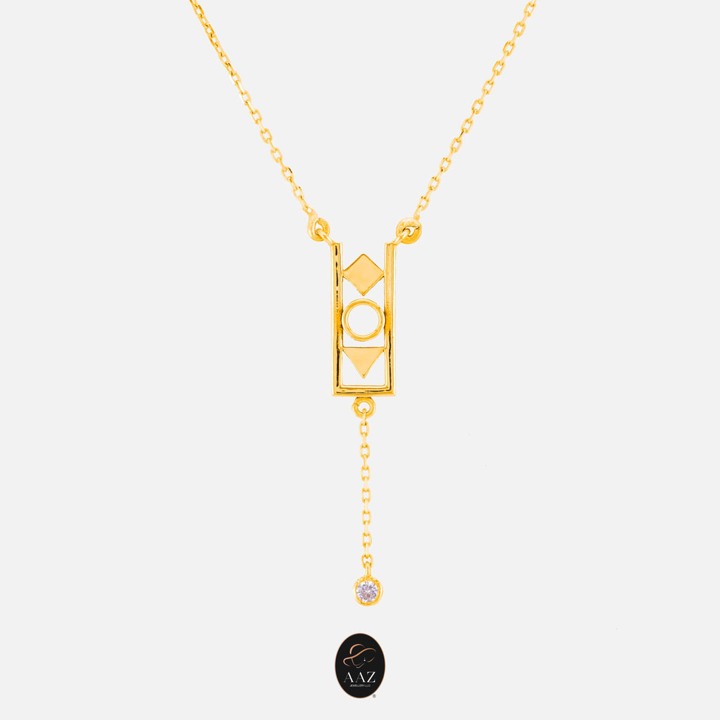 Abstract 18K Gold Necklace