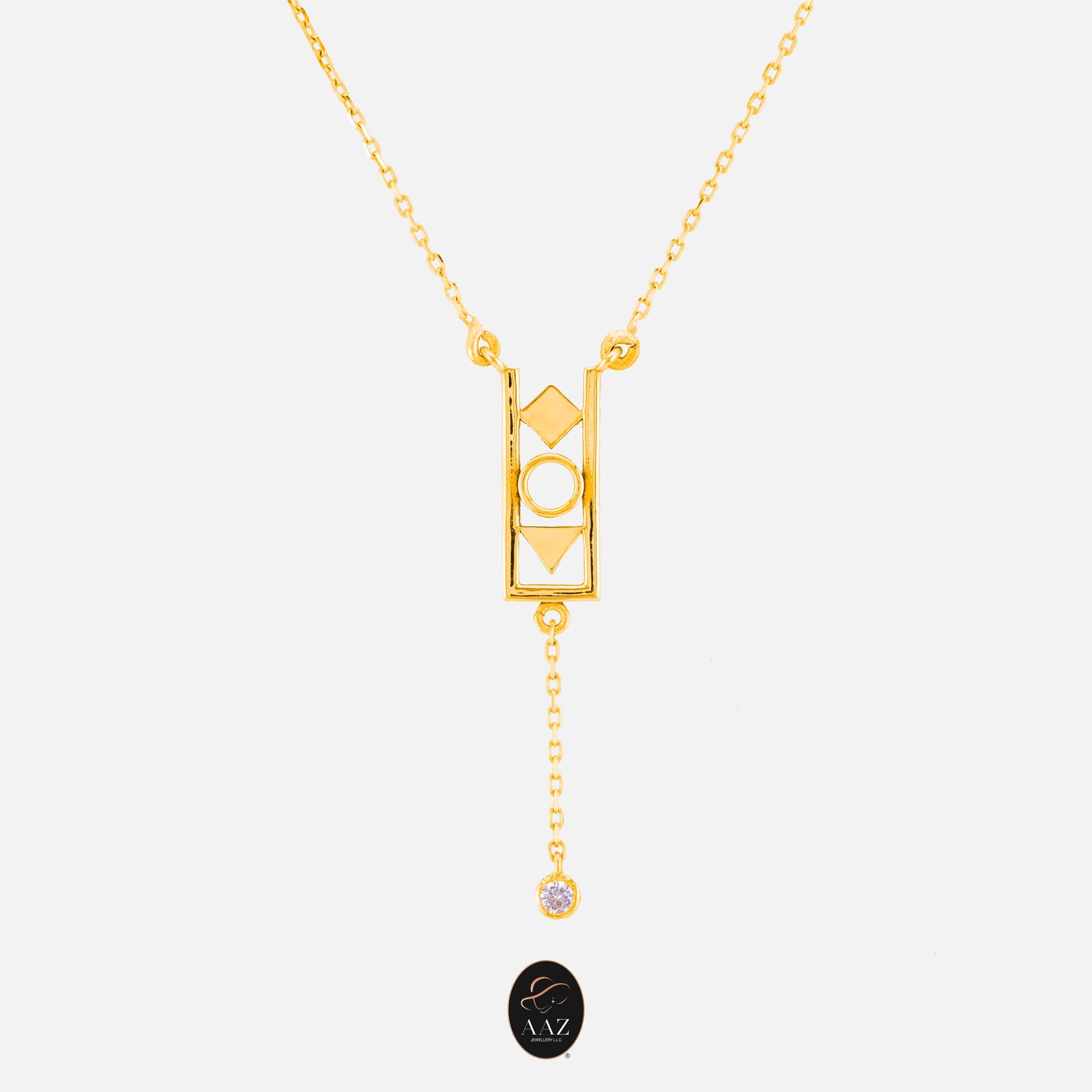 Abstract 18K Gold Necklace