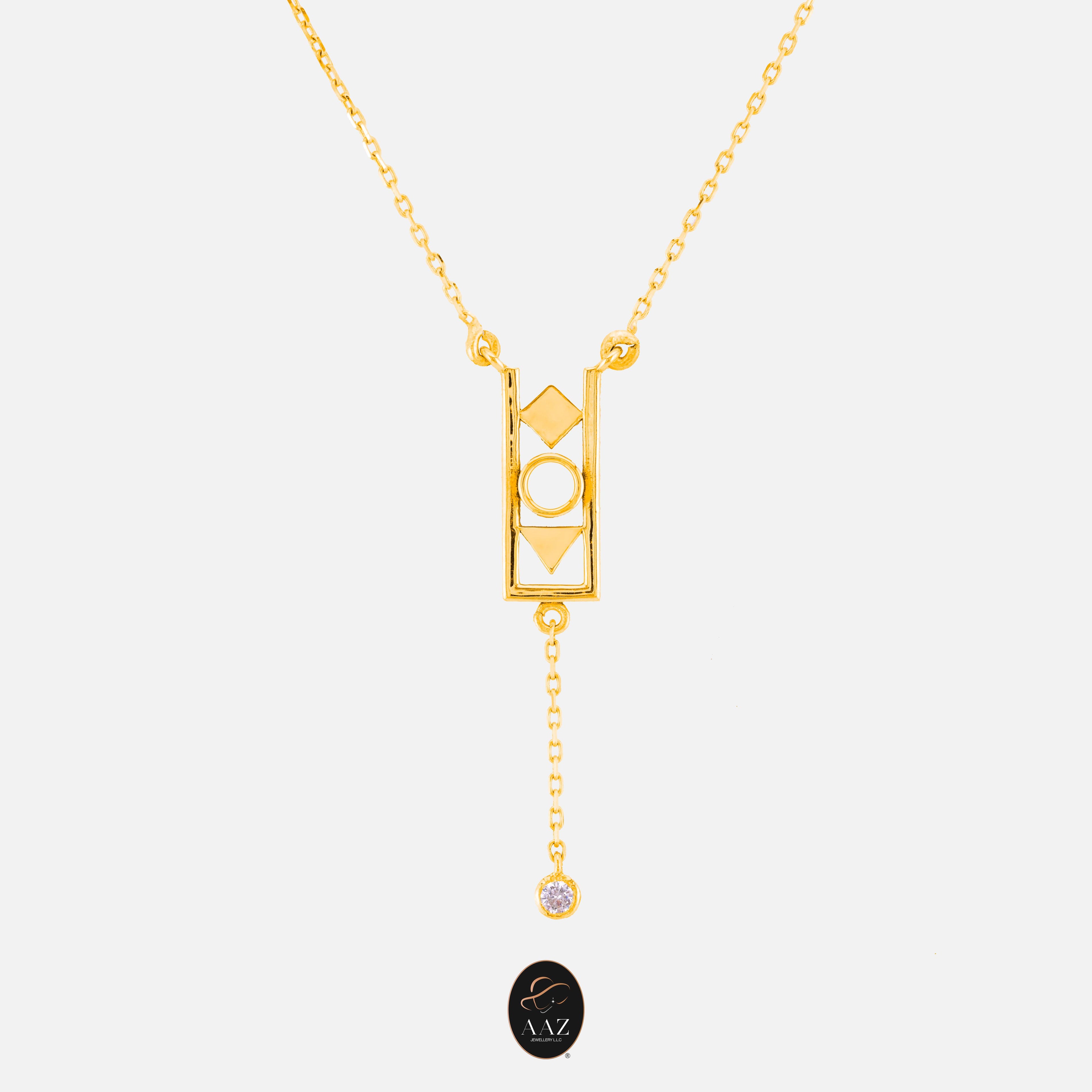 Abstract 18K Gold Necklace