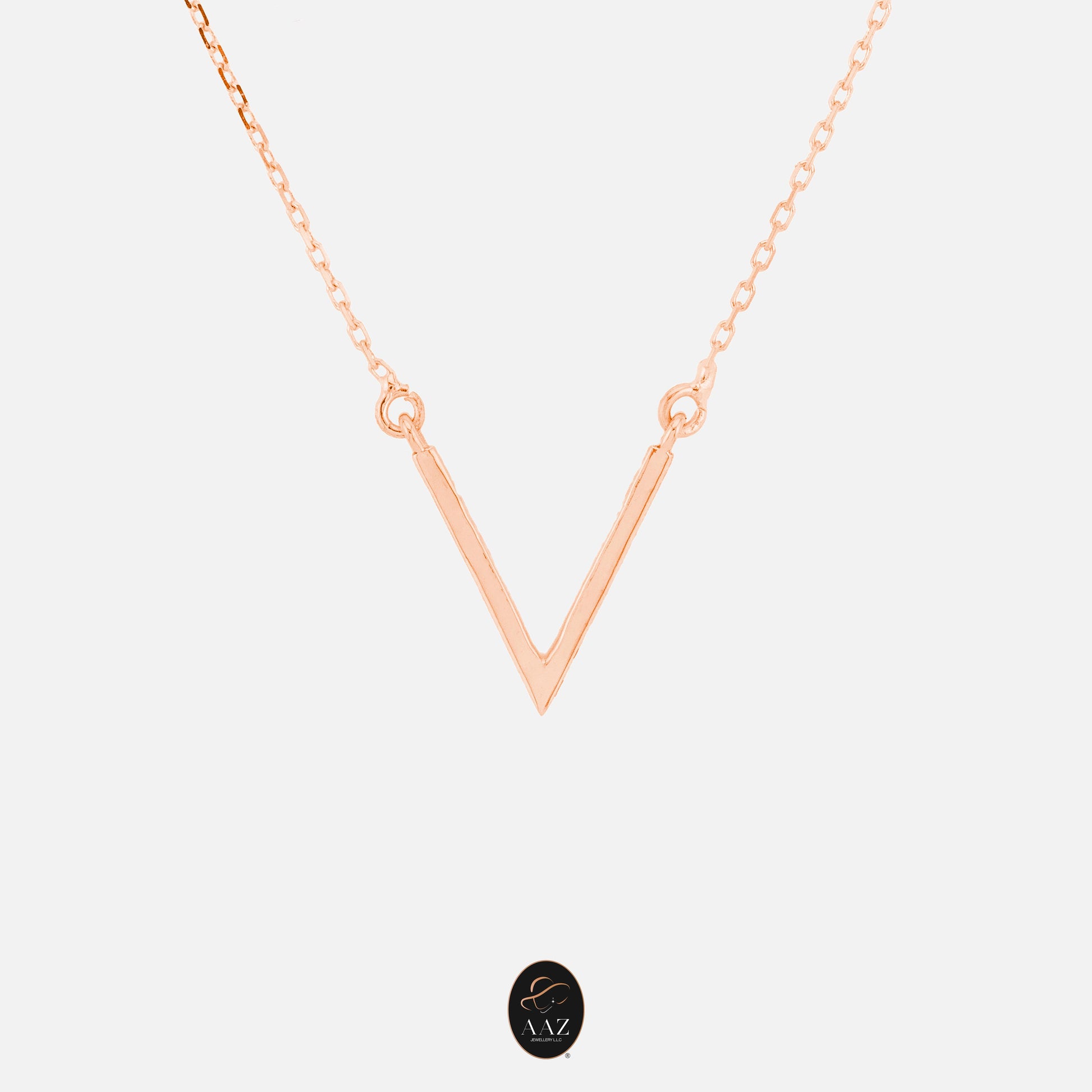 V Shaped 18K Gold Necklace