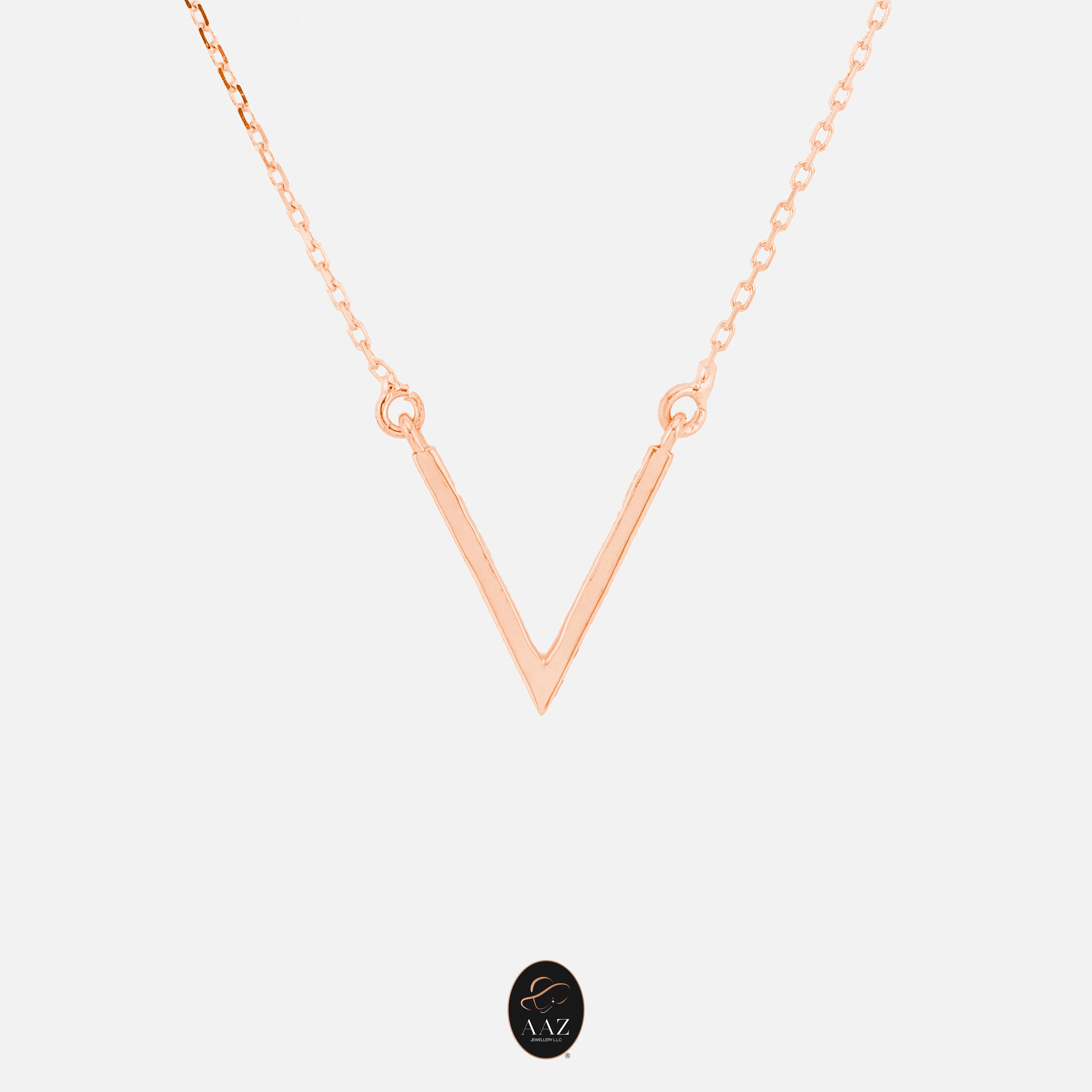 V Shaped 18K Gold Necklace