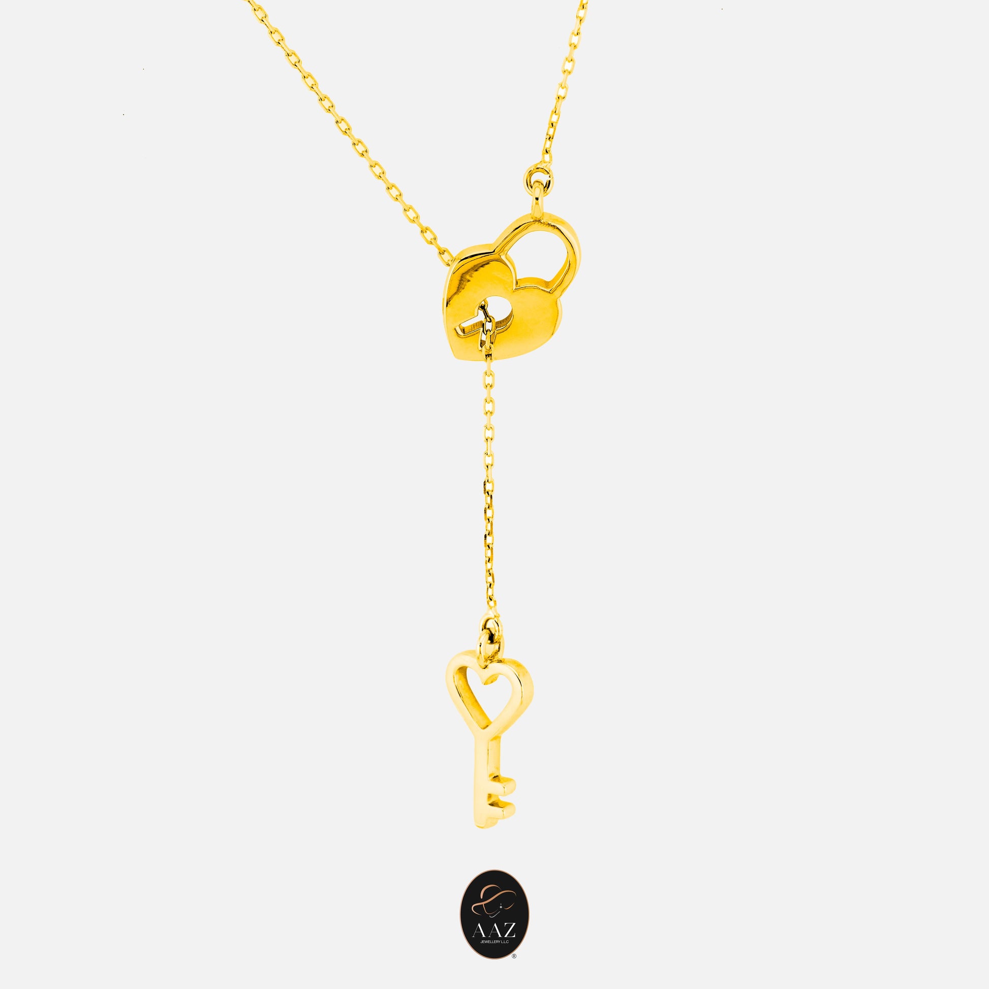 Lock & Key 18K Gold Necklace