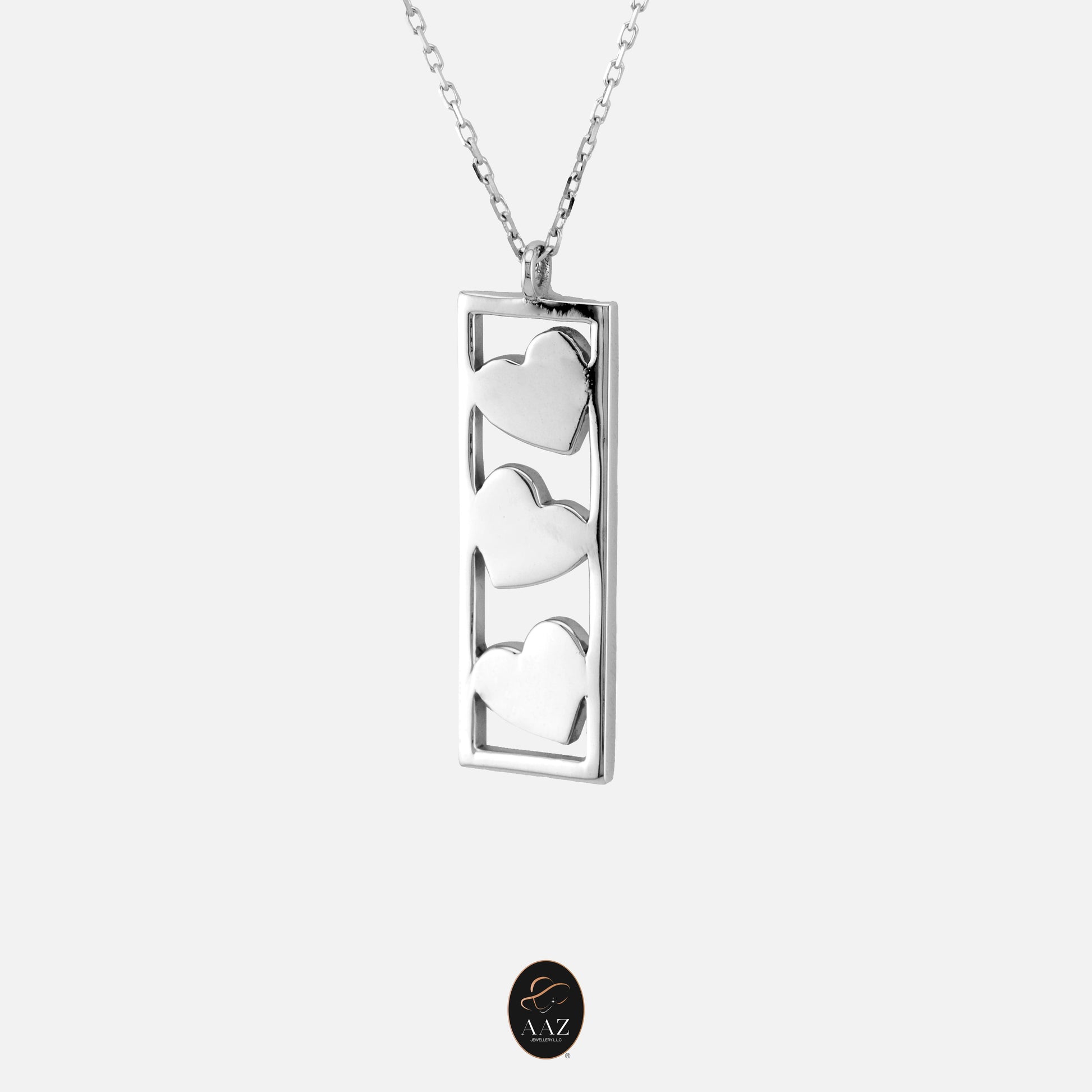 Three Hearts 18K Gold Necklace