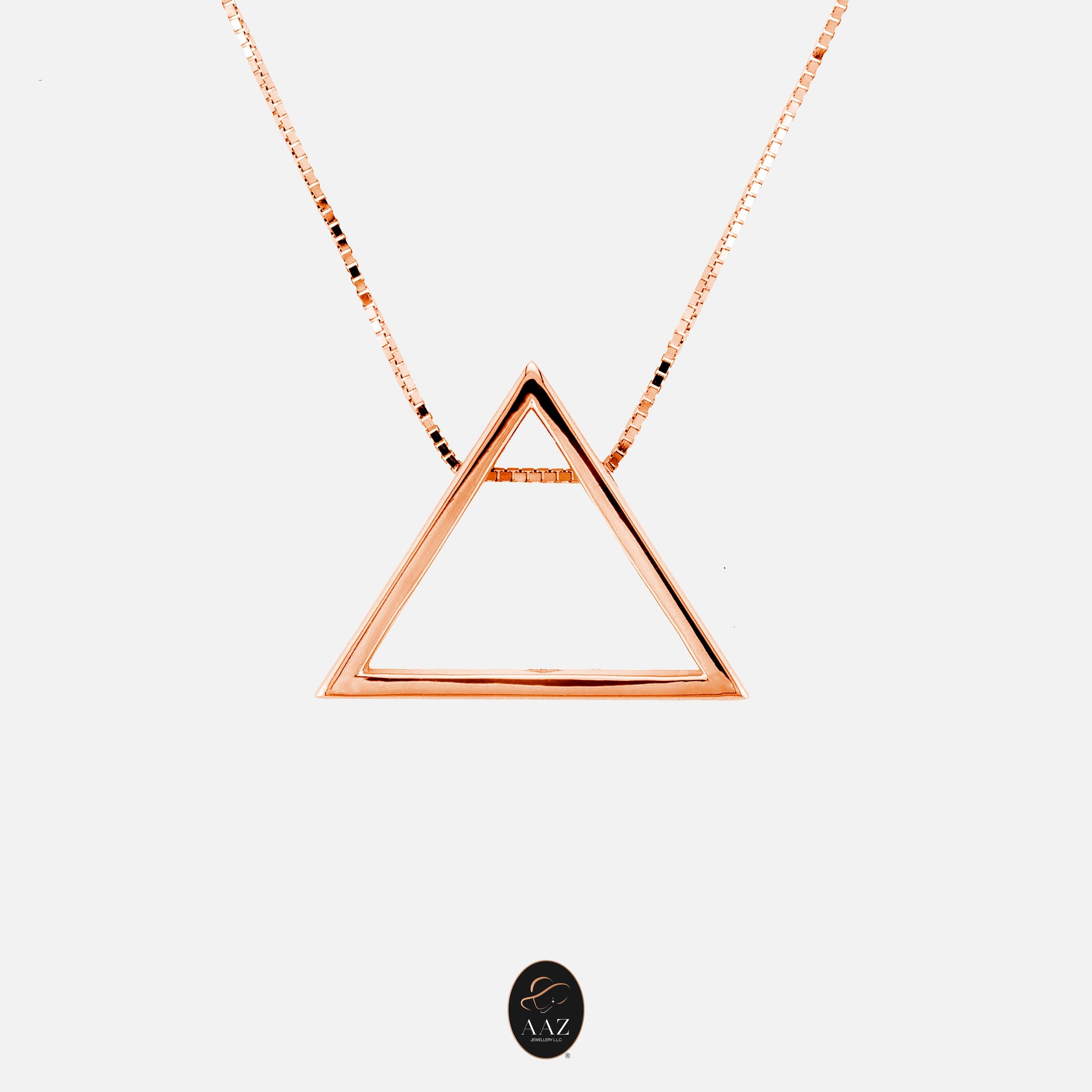 Triangle Shaped 18K Gold Necklace