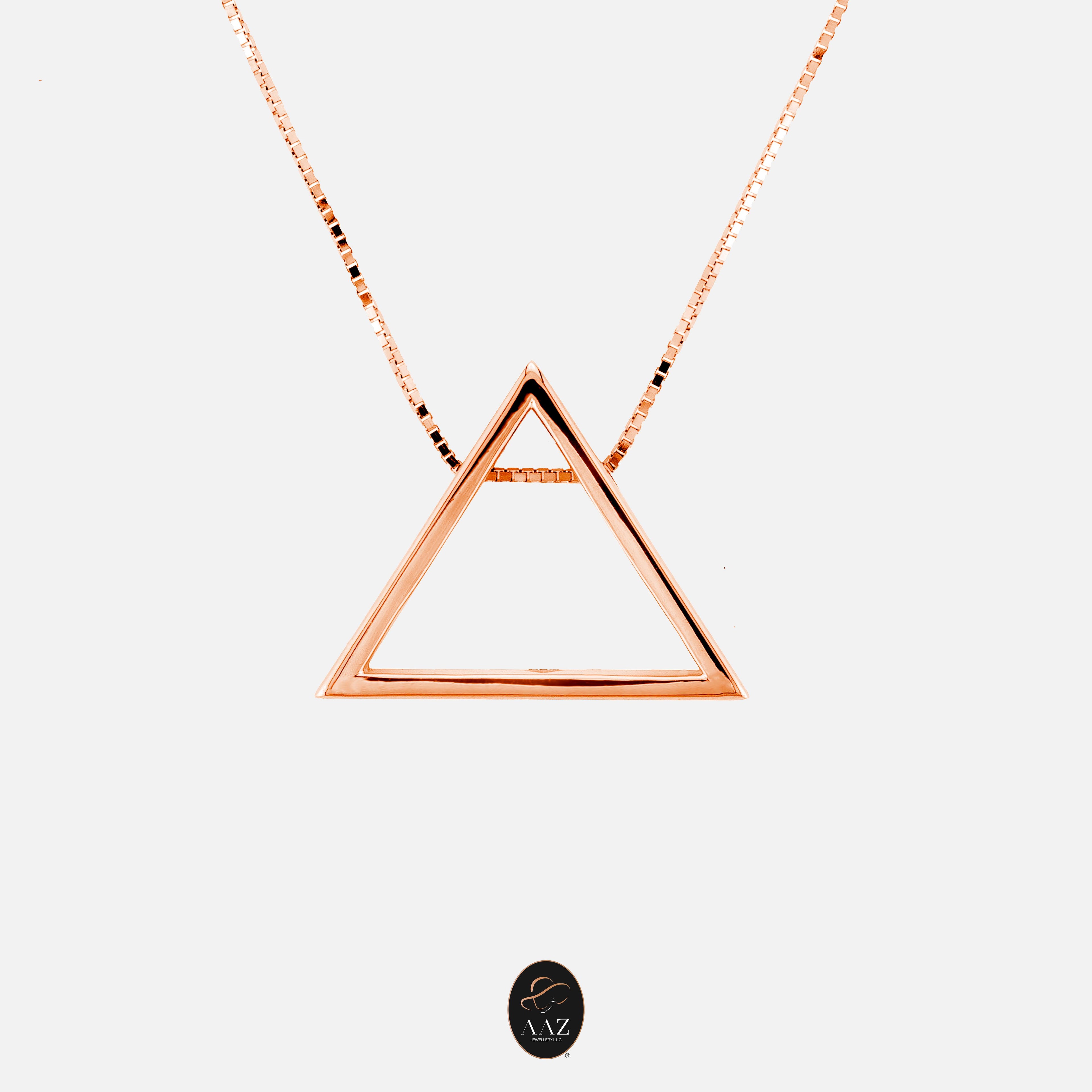 Triangle Shaped 18K Gold Necklace