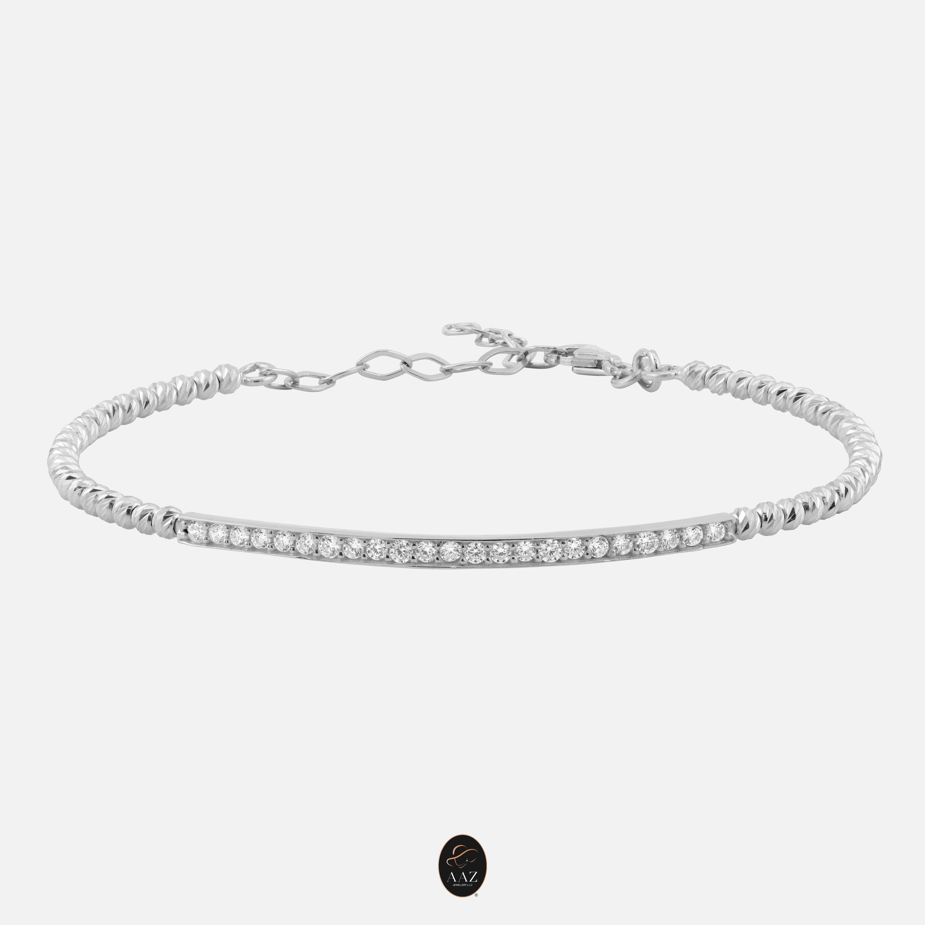 Bar 18k Gold Plated Silver Bangle