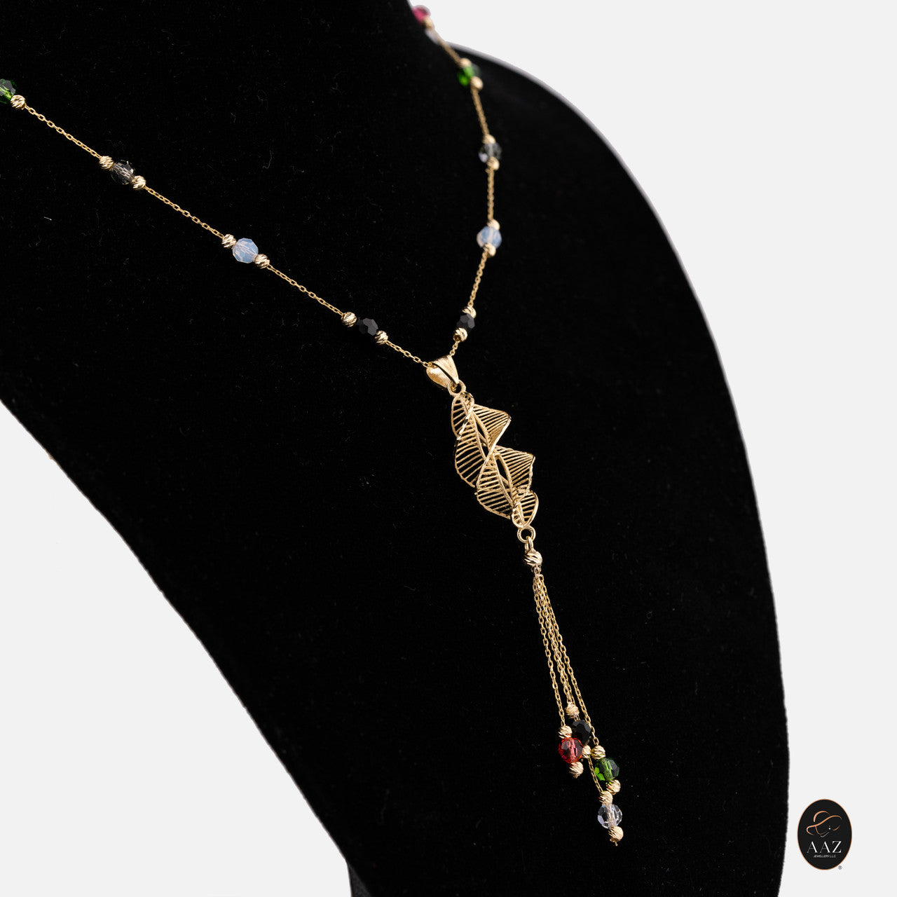 Spiral Gold Plated 18k Gold Plated Silver Necklace from a left angle