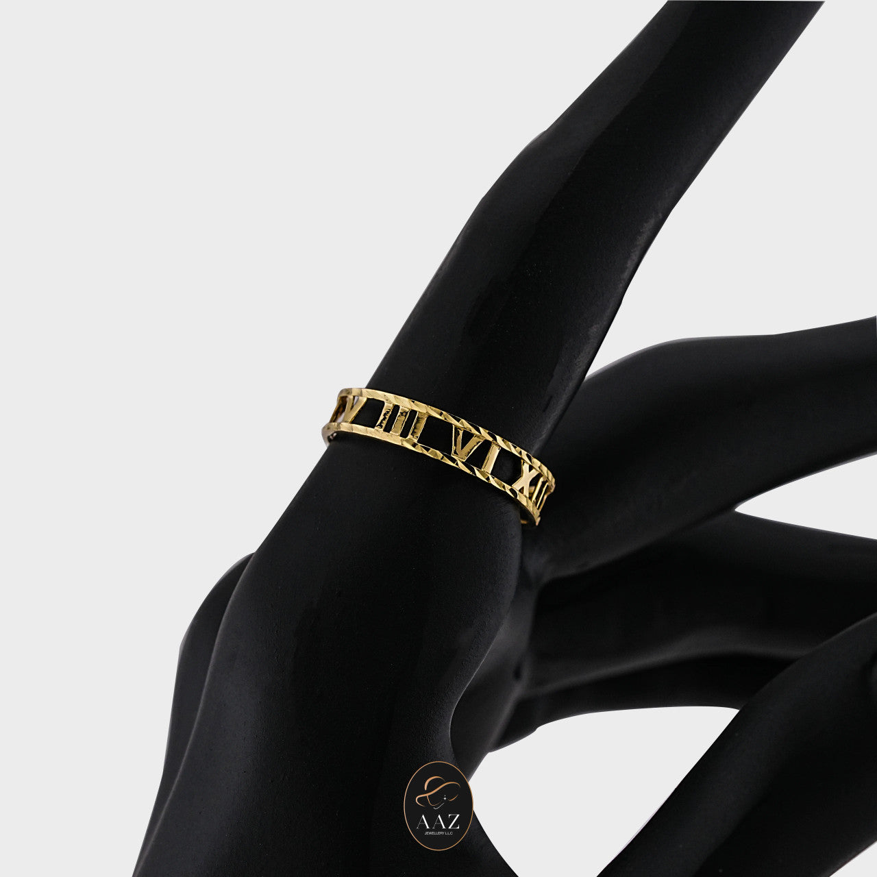 Roman Numeral 18K Gold Ring