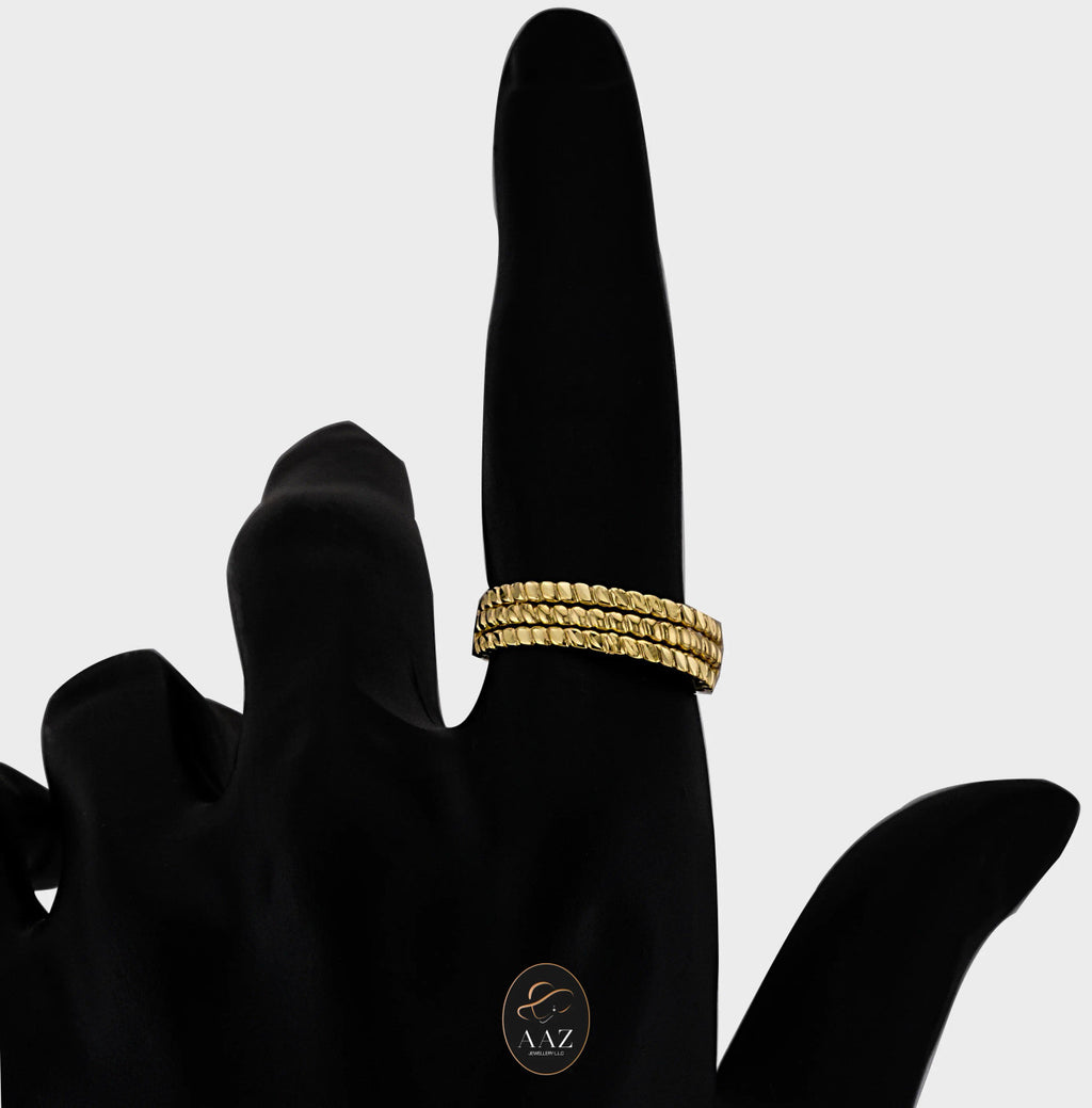 Triple Band 18K Gold Ring