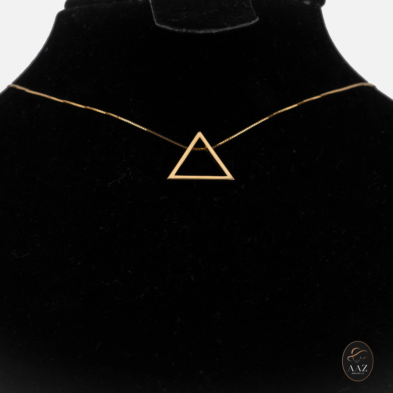 Triangle Shaped 18K Gold Necklace