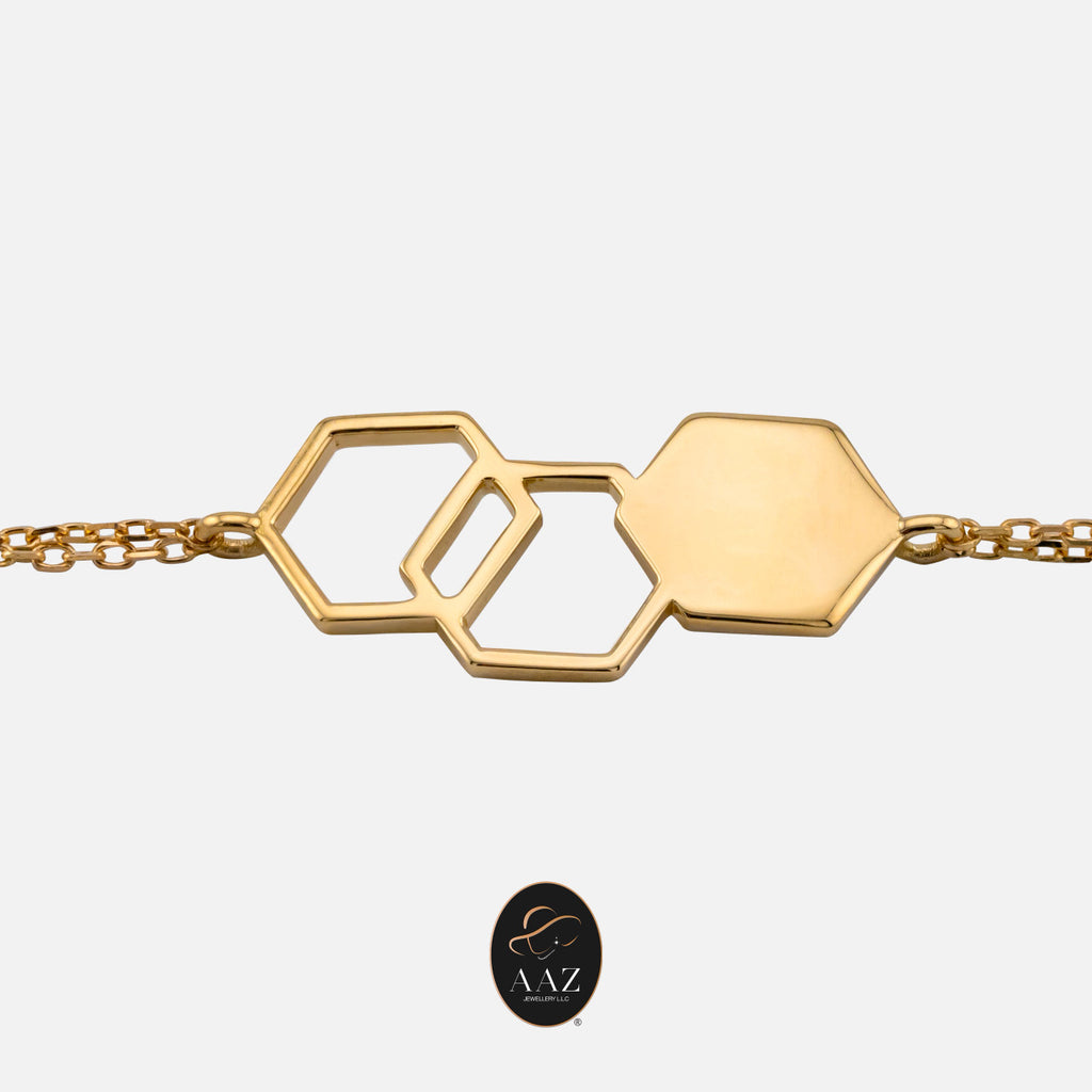 Hive 18K Gold Bracelet