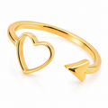 Heart Arrow 18k Gold Ring