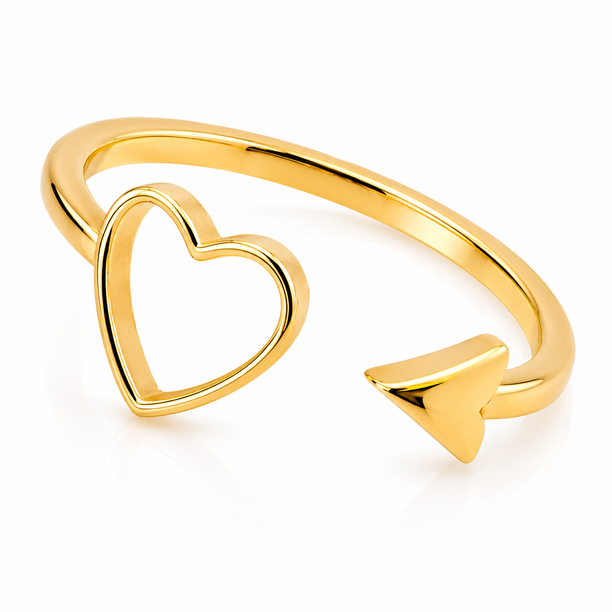 Heart Arrow 18k Gold Ring