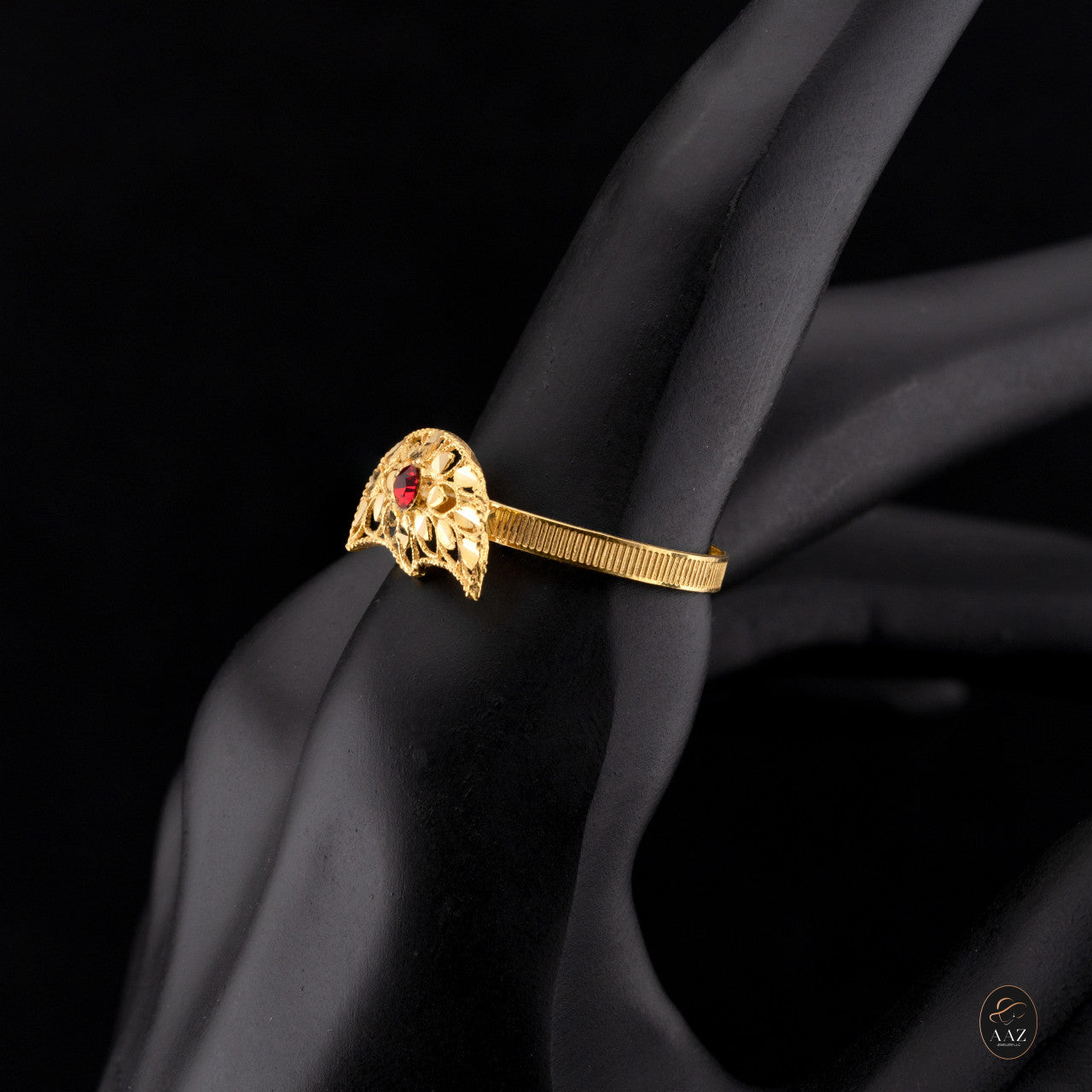 Red Crown 21K Gold Ring