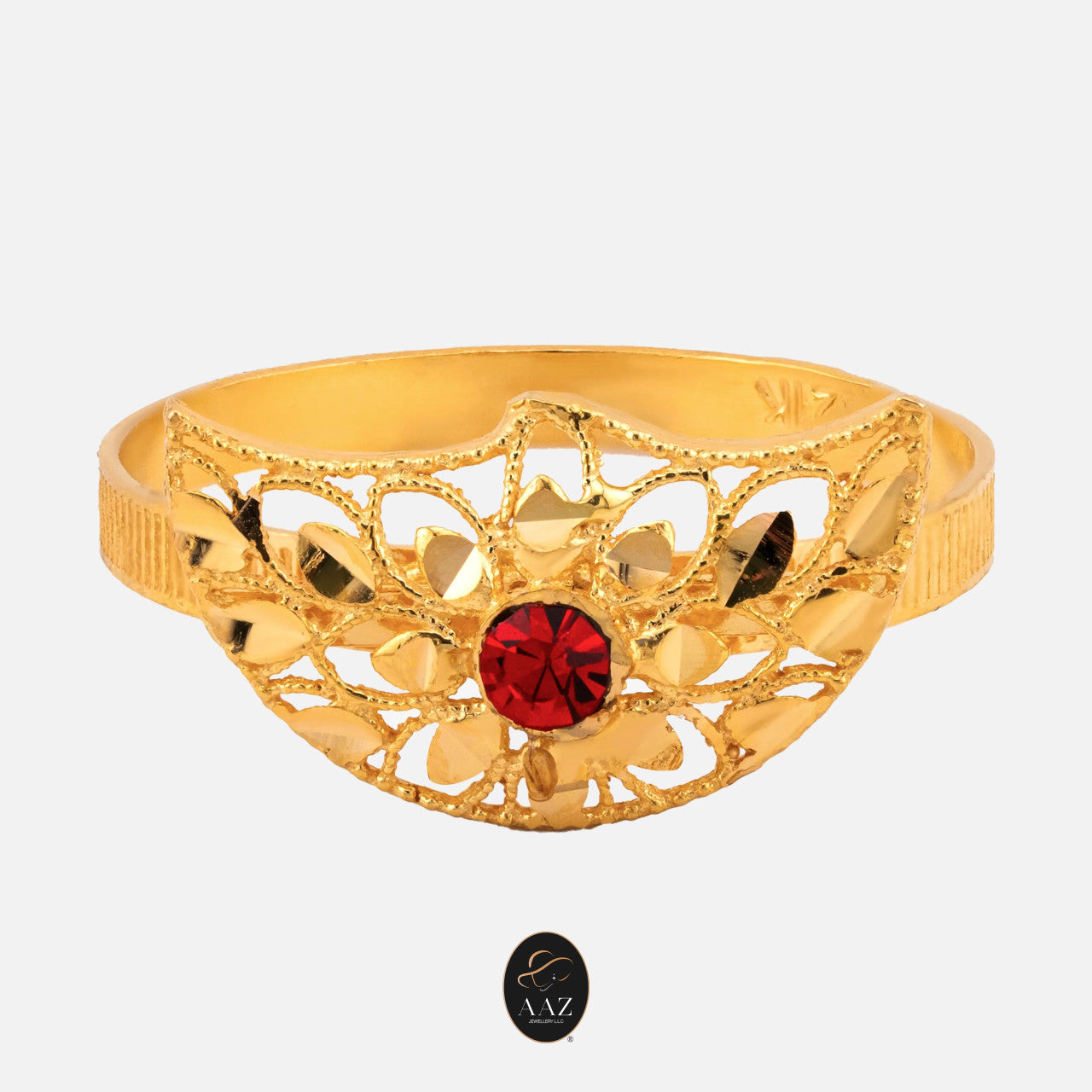 Red Crown 21K Gold Ring