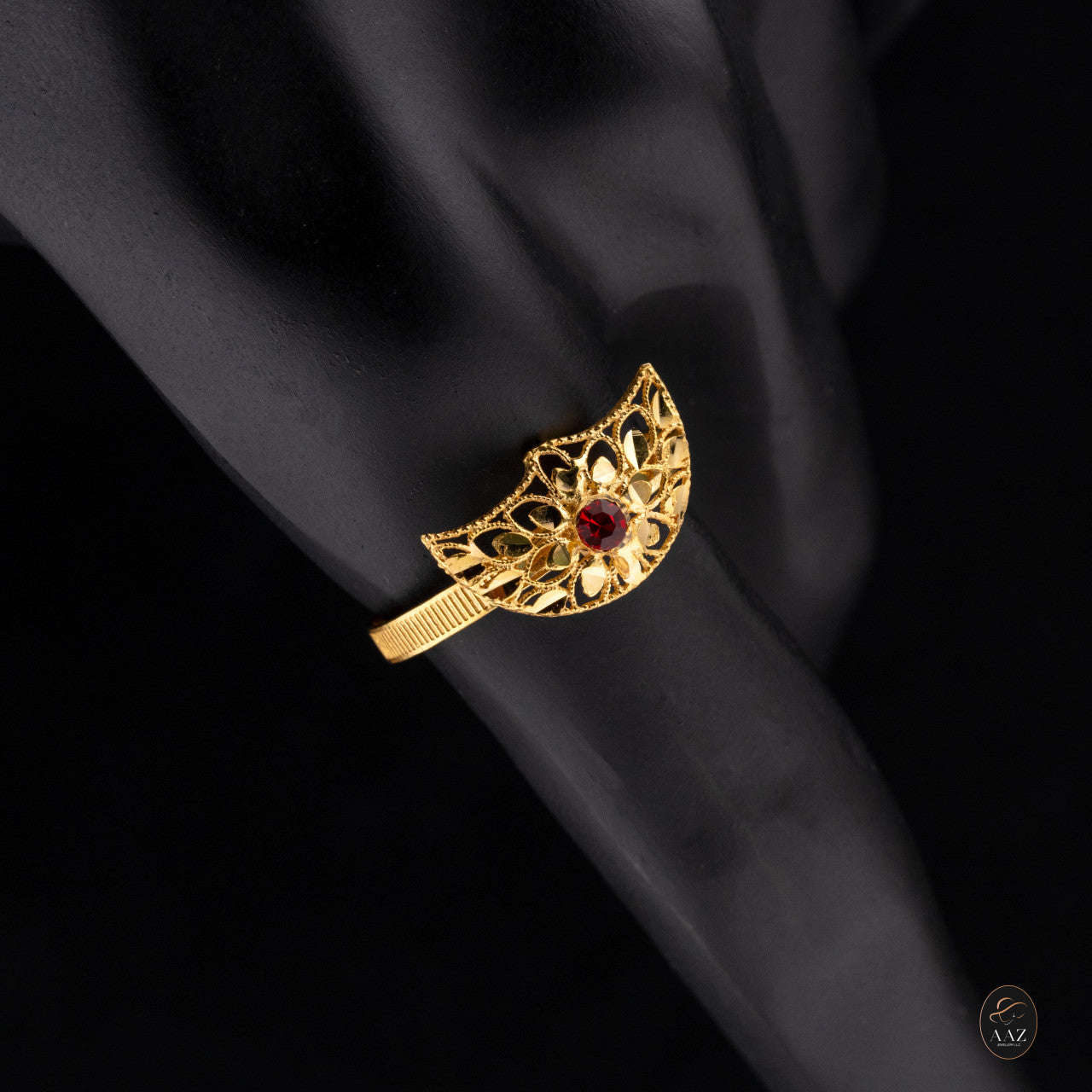Red Crown 21K Gold Ring