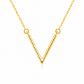 V Shaped 18K Gold Necklace
