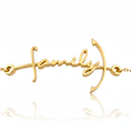 Anchor Custom Name 18K Pure Gold Bracelet – Personalized 7‑Inch Bracelet