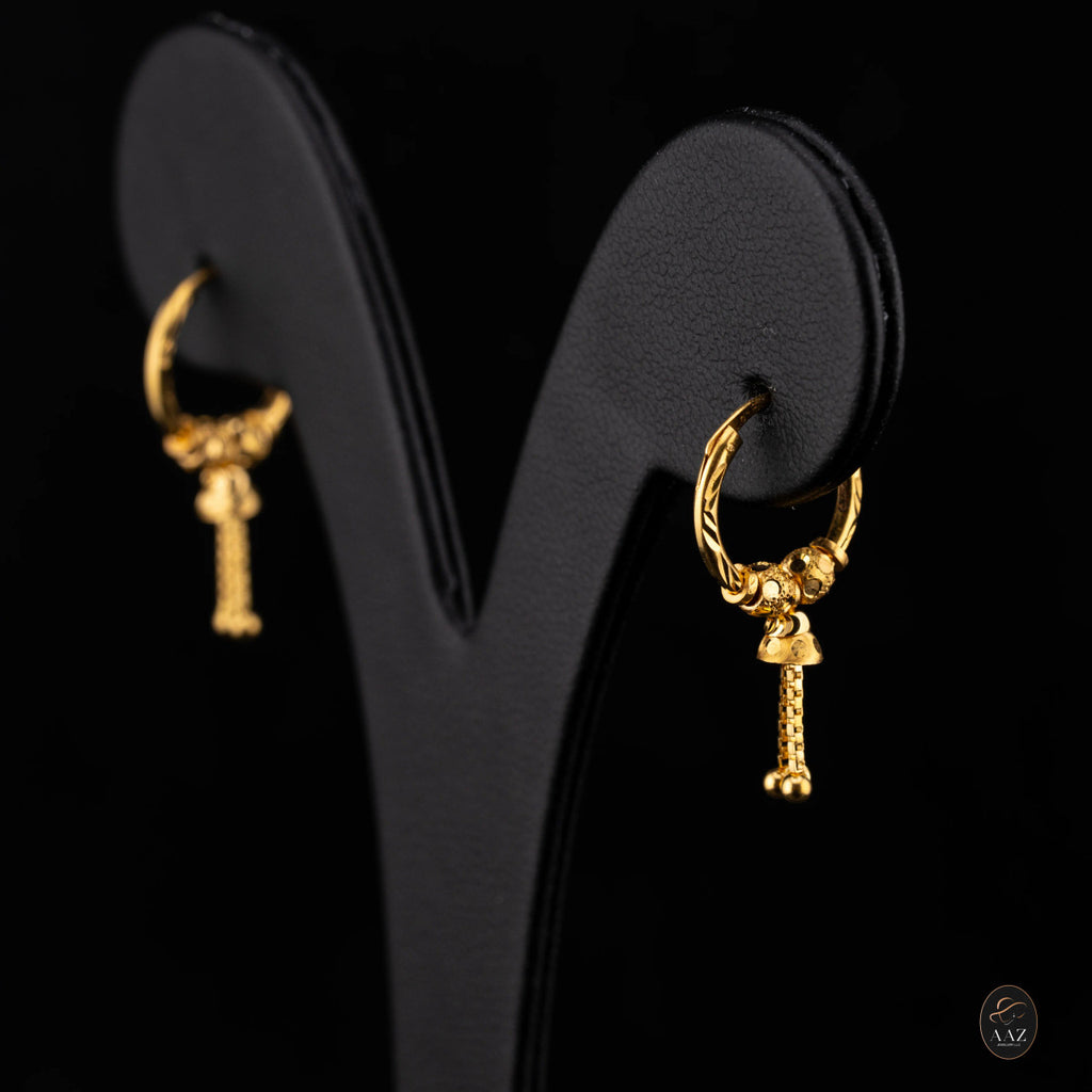 Bell Hoops 22K Gold Earring