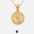 Sphere Hearts 18k Gold Plated Silver Necklace