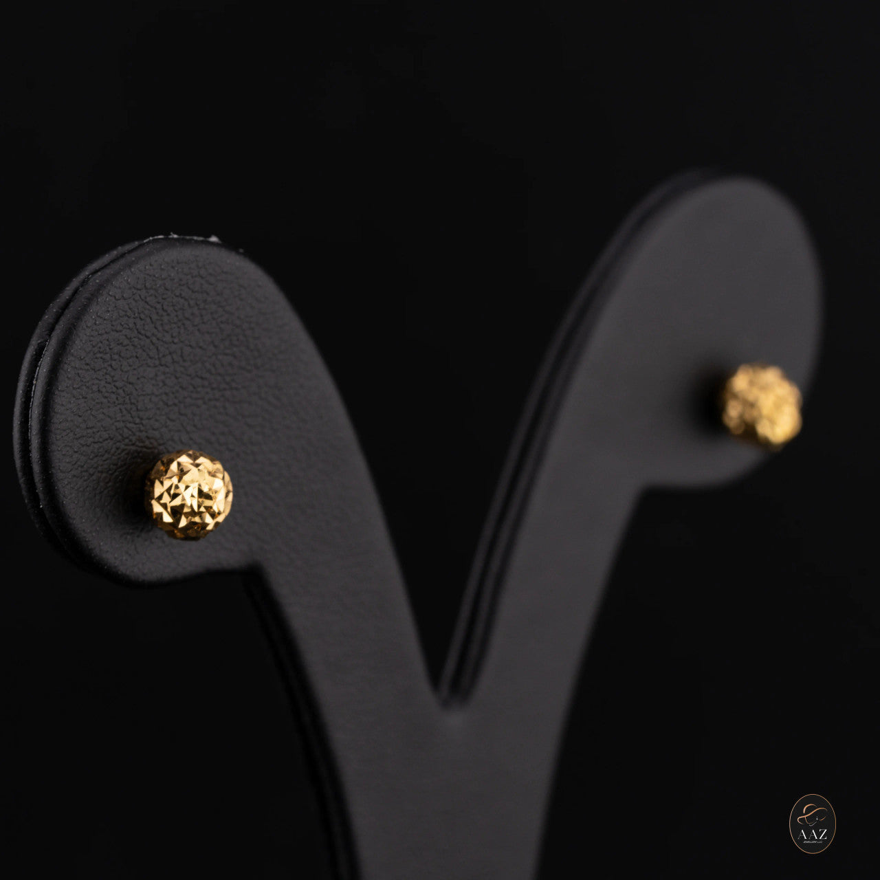 Dicut Sphere Studs 22K Gold Earrings