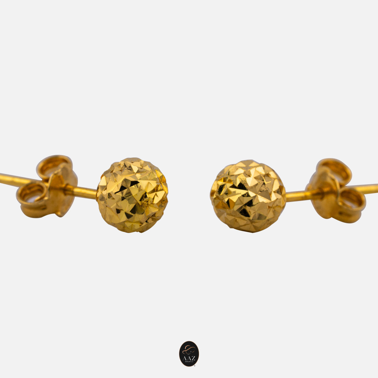 Dicut Sphere Studs 22K Gold Earrings