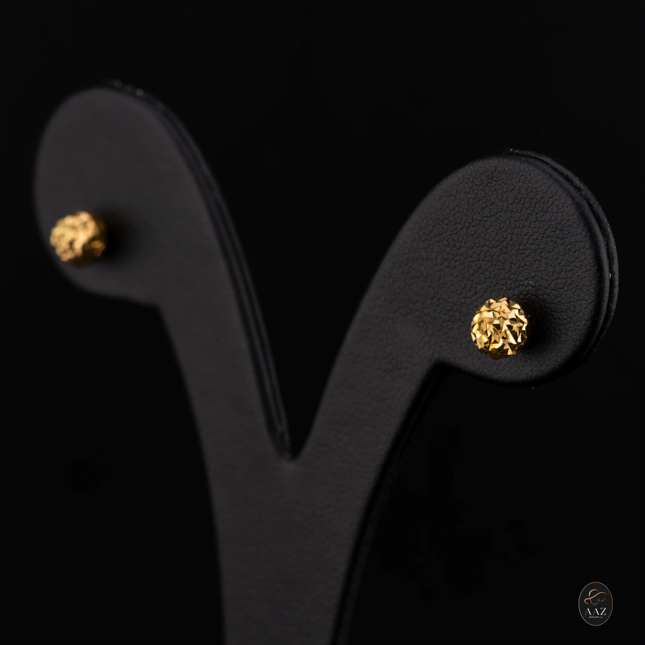 Dicut Sphere Studs 22K Gold Earrings